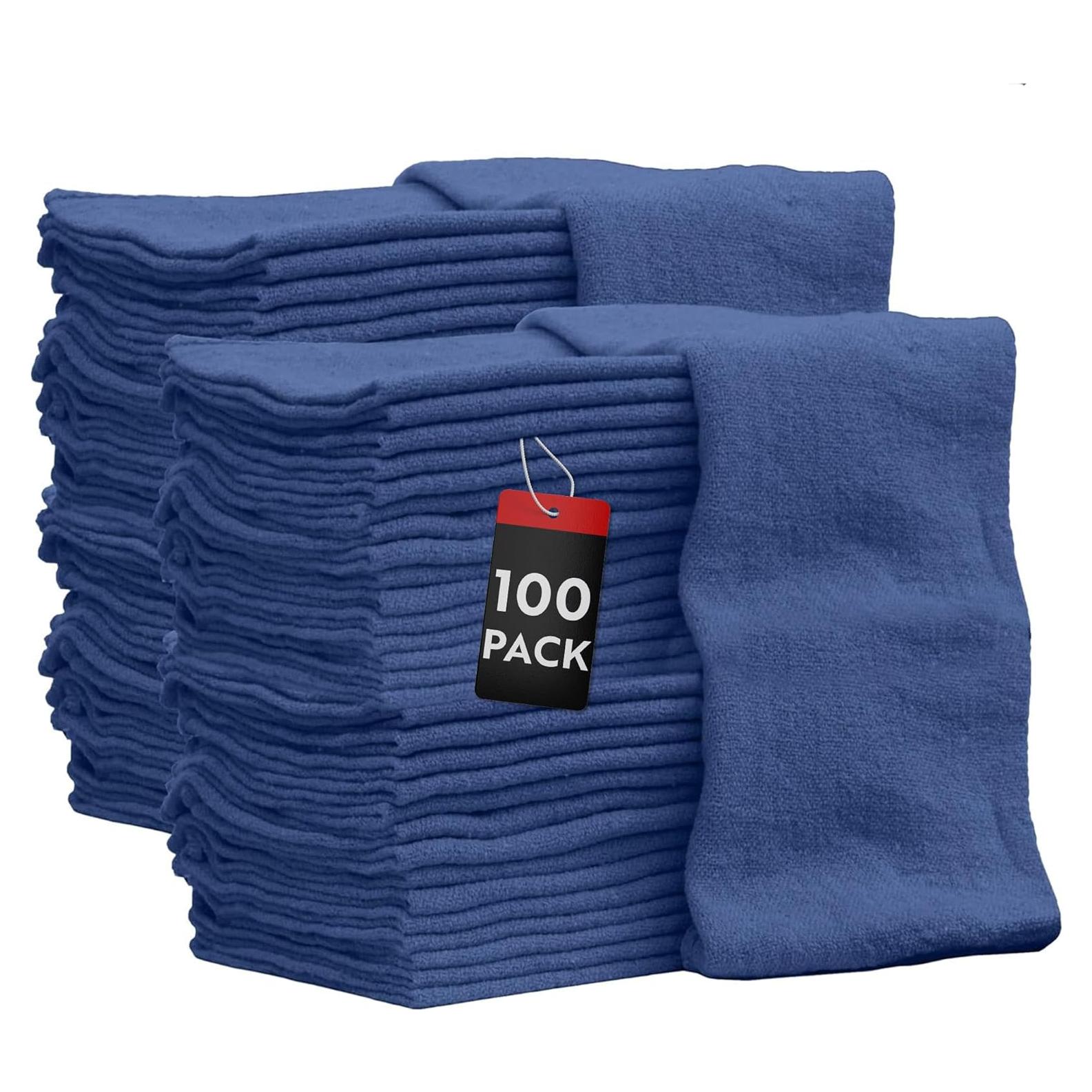 Toallas de Taller Nabob Wipers 100% Algodón 100 Paquete Azul