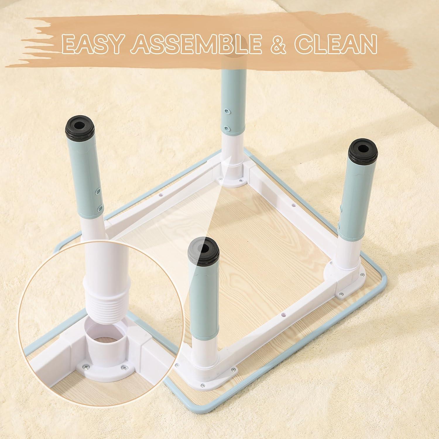 Juego de Mesa y Sillas Ajustables SINKIPA para Niños 60x60 cm