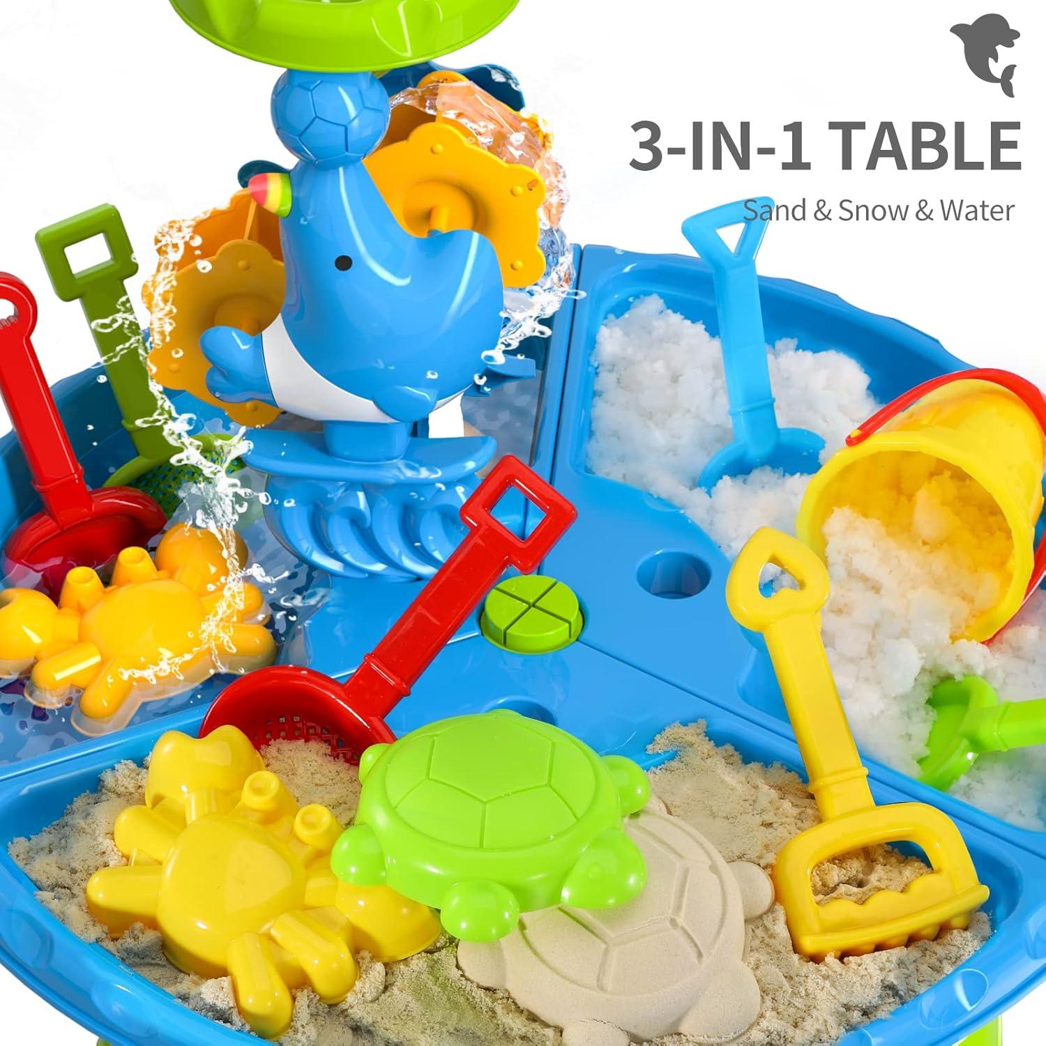 Mesa de Agua y Arena 3 en 1 WATUDOU para Niños 3-5 Años