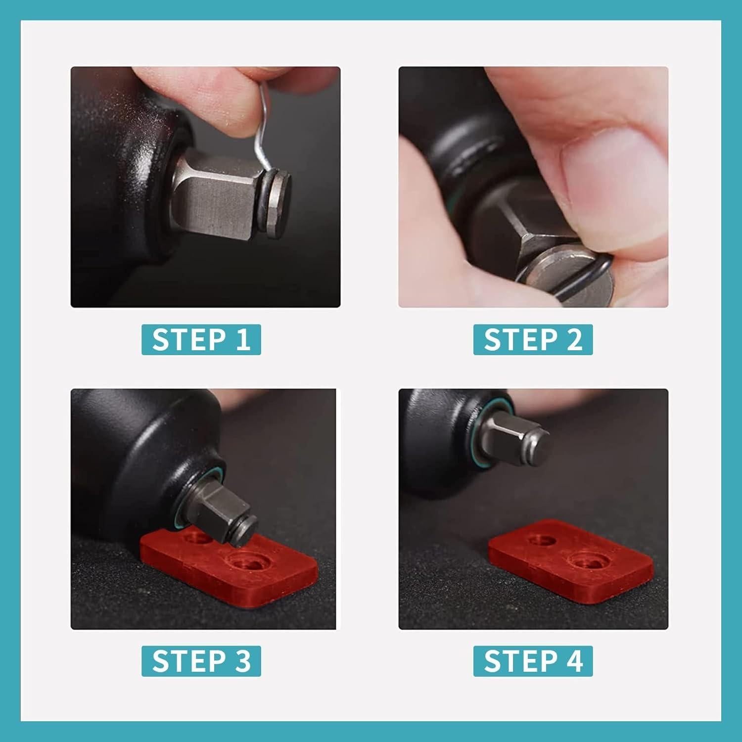 10 Anillos de Retención RURBRIN para Llave de Impacto 3/8"