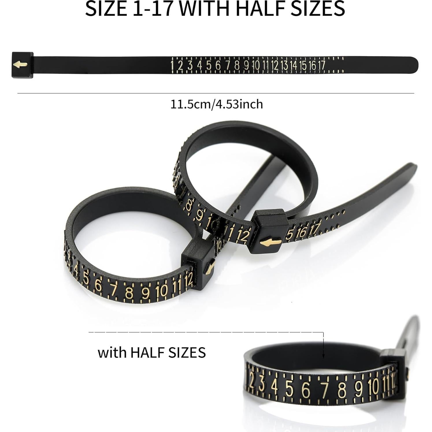 Kit de Medición de Tamaños de Anillos Bflaae 27 Piezas