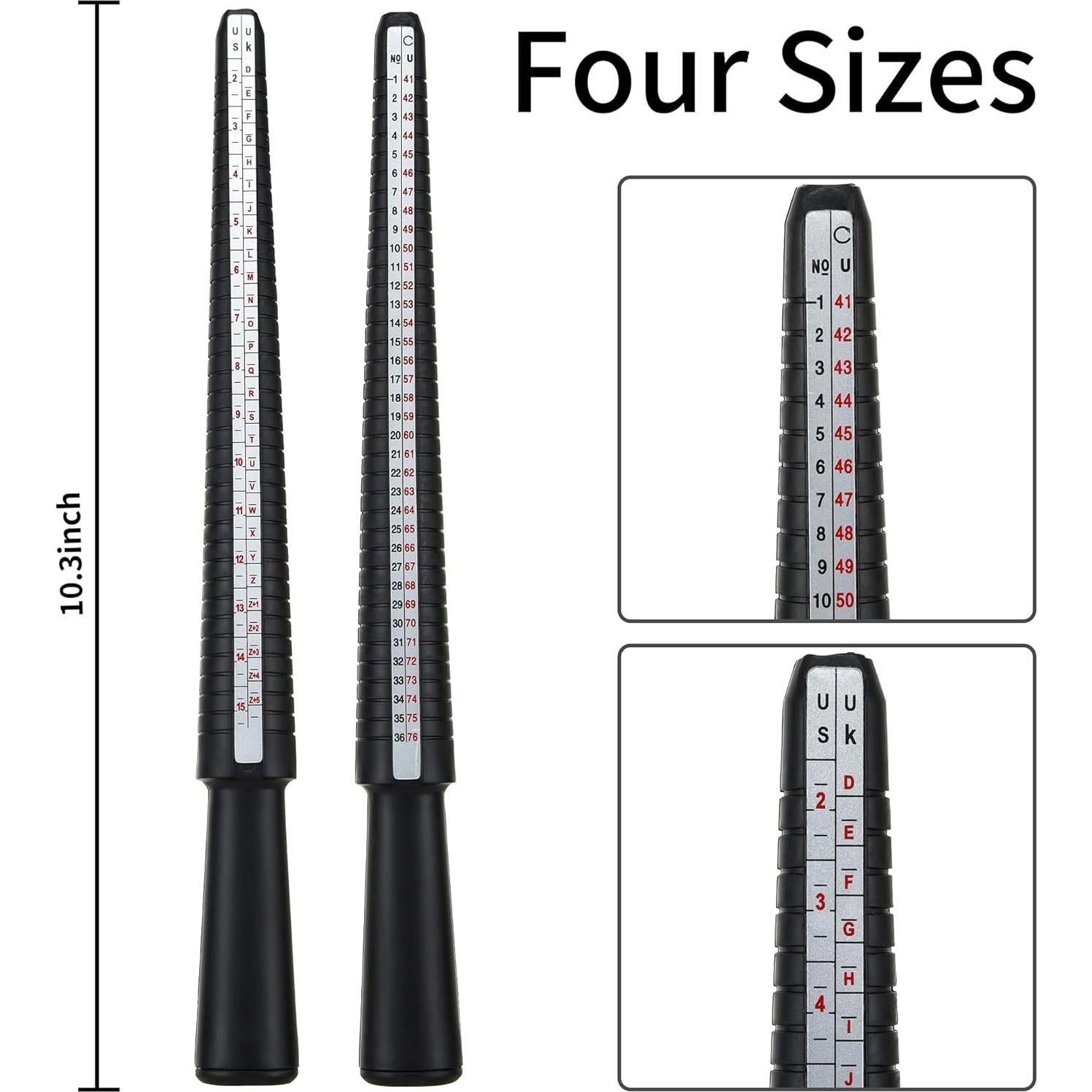 Kit de Medición de Tamaños de Anillos Bflaae 27 Piezas