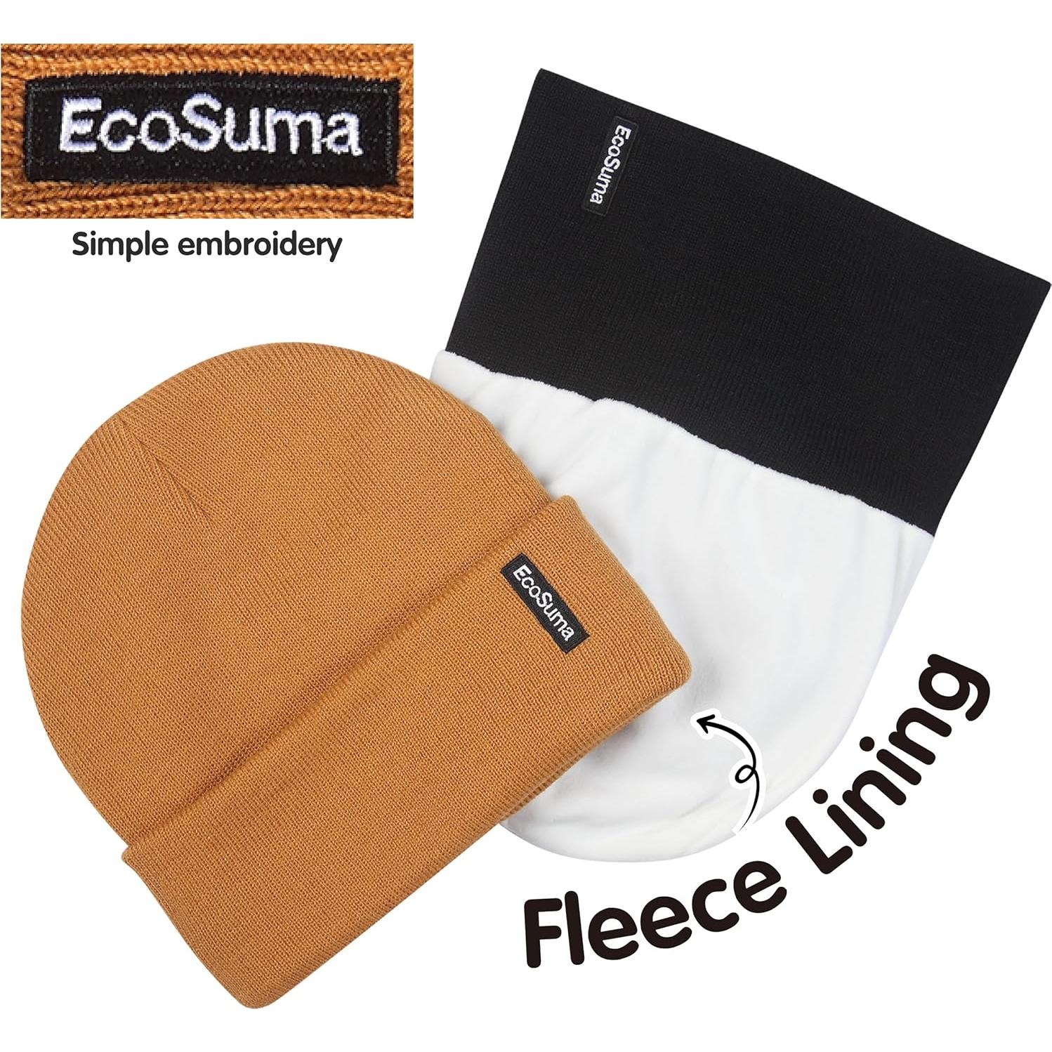 Paquete de 2 Gorras de Bebé EcoSuma Invierno 0-8 Años