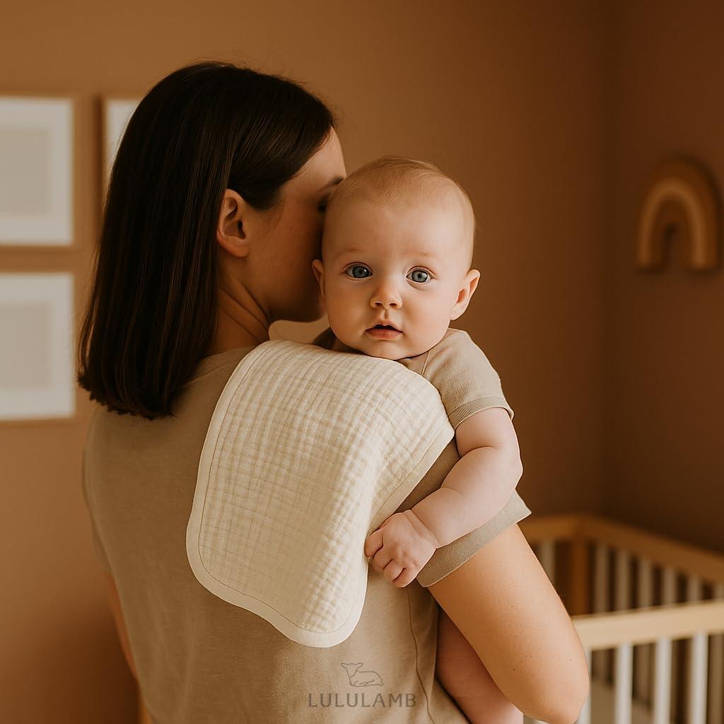 Paños de Eructo Muselina Lululamb 100% Algodón 6 Piezas