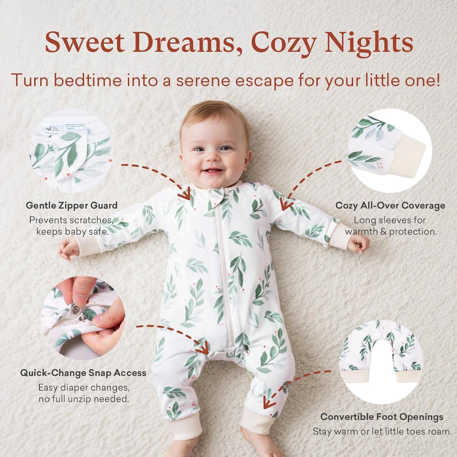 Saco de Sueño Littogoose Bebés 1.0 TOG Manga Larga con Pies