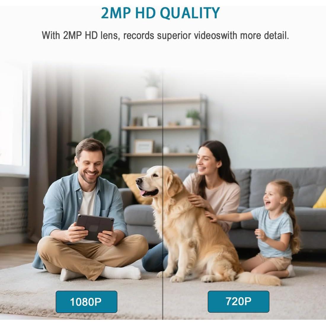 Cámara de Video Bidireccional CIAJIE 1080p para Interior