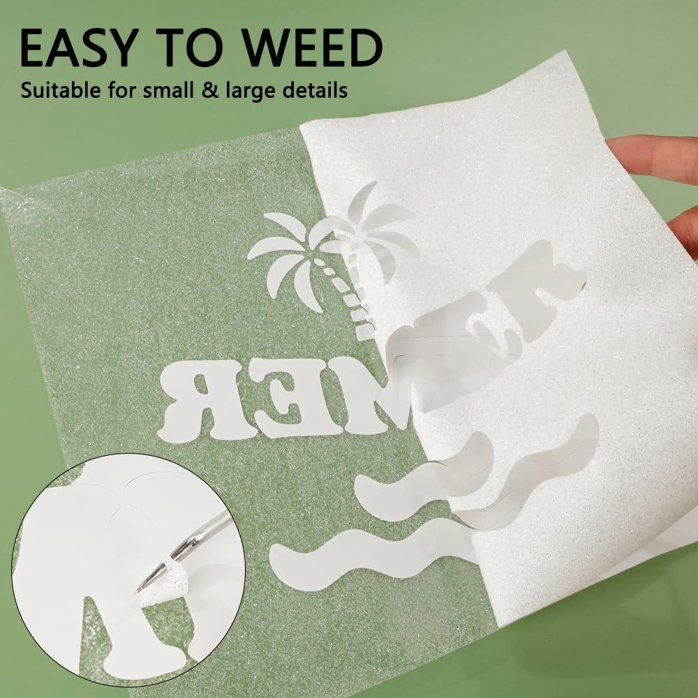 Vinilo de Transferencia de Calor Brillante Blanco RENLITONG 30.48 cm x 6.1 m