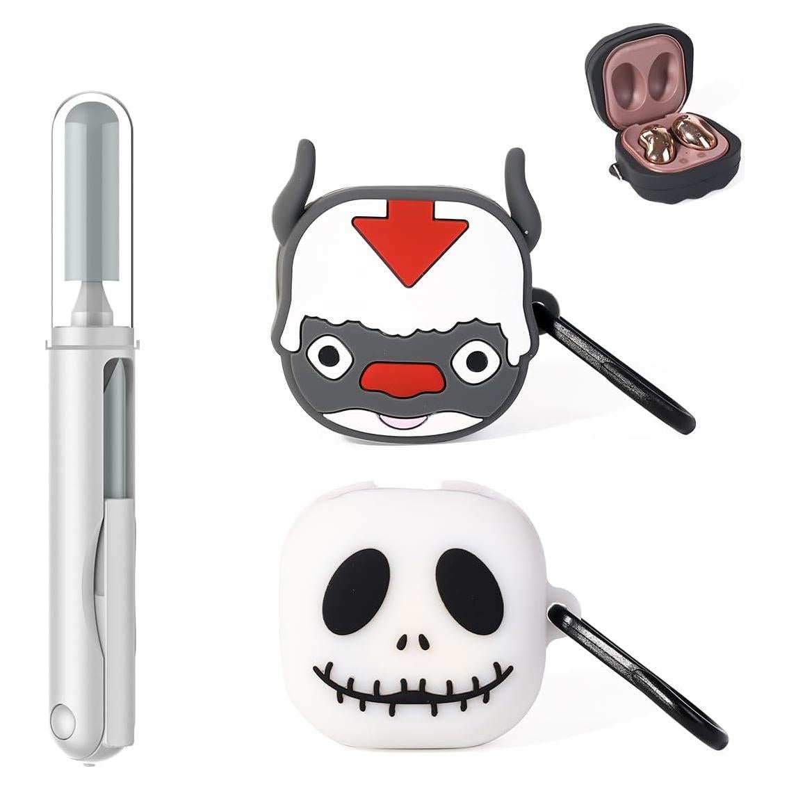 Funda de Silicona Suublg para Galaxy Buds FE y Pro + Lápiz 3 en 1