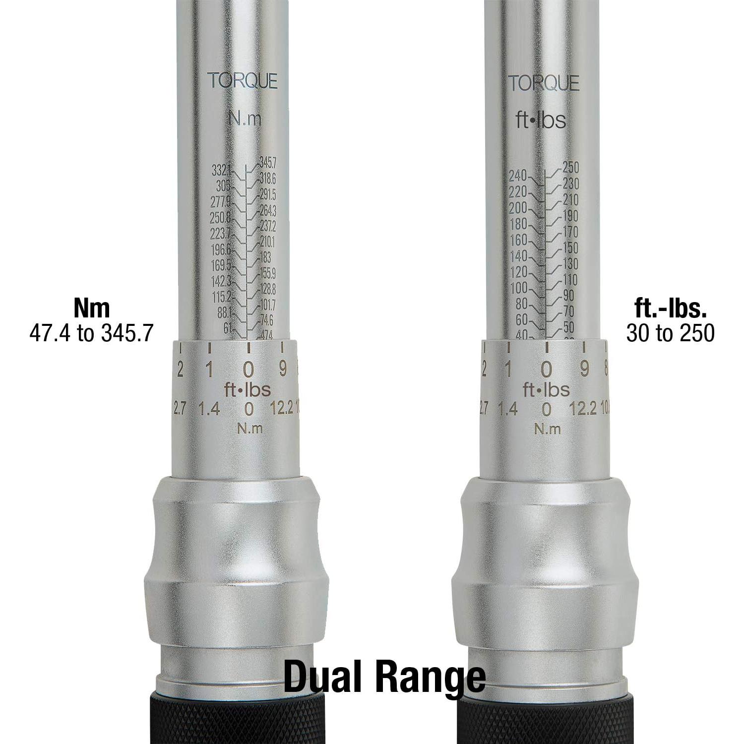 Llave de Torque Sunex 20250 1/2" Drive 30-250 Nm 48T