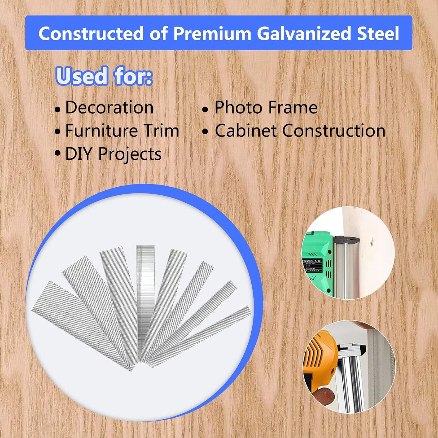 Clavos Brad 18 GA Galvanizados SimCos 8 Tamaños Variados