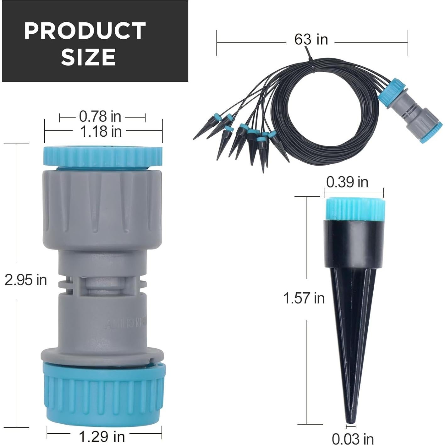 Sistema de Riego por Goteo Automático Rosrive SY-DIGUAN-10 15.85m