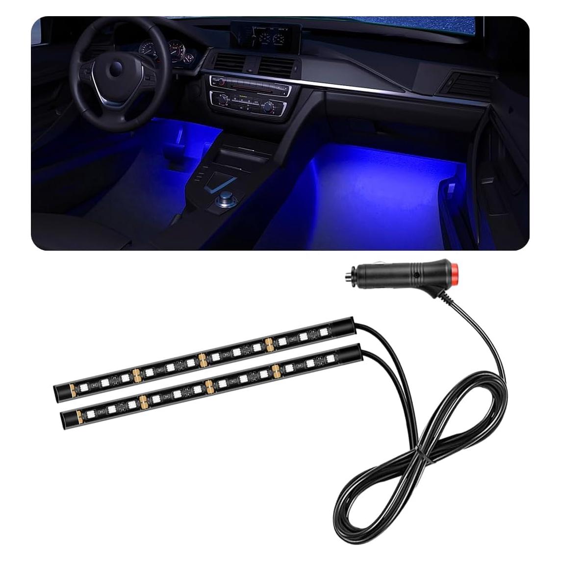 Tira de Luz LED para Auto Povtii, 24 LEDs RGB Impermeable