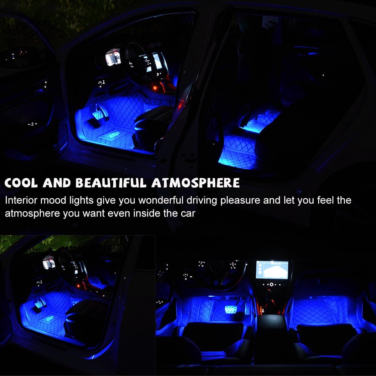 Tira de Luz LED para Auto Povtii, 24 LEDs RGB Impermeable