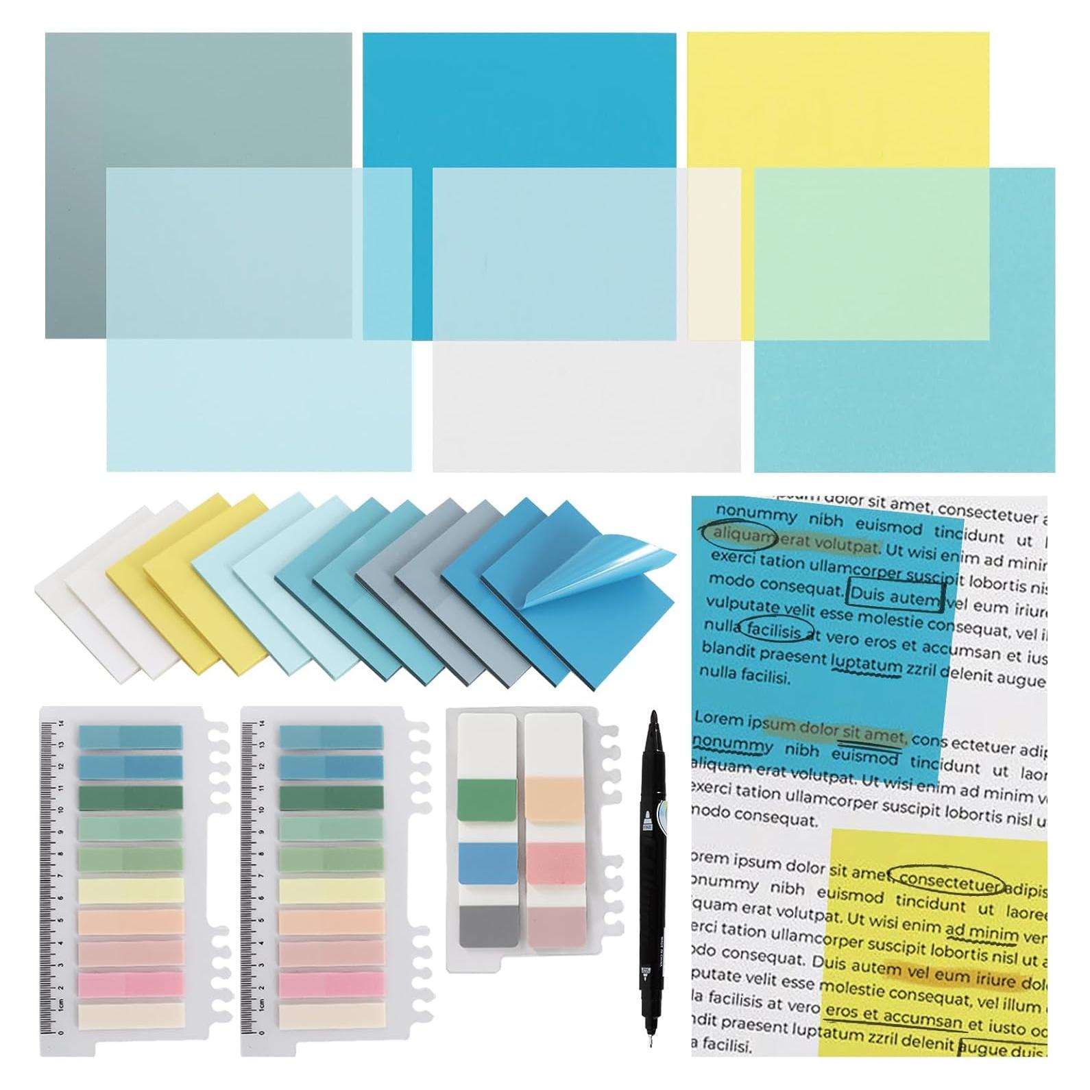 Notas Adhesivas Transparentes Vuzvuv 1120 Piezas 7.62x7.62 cm