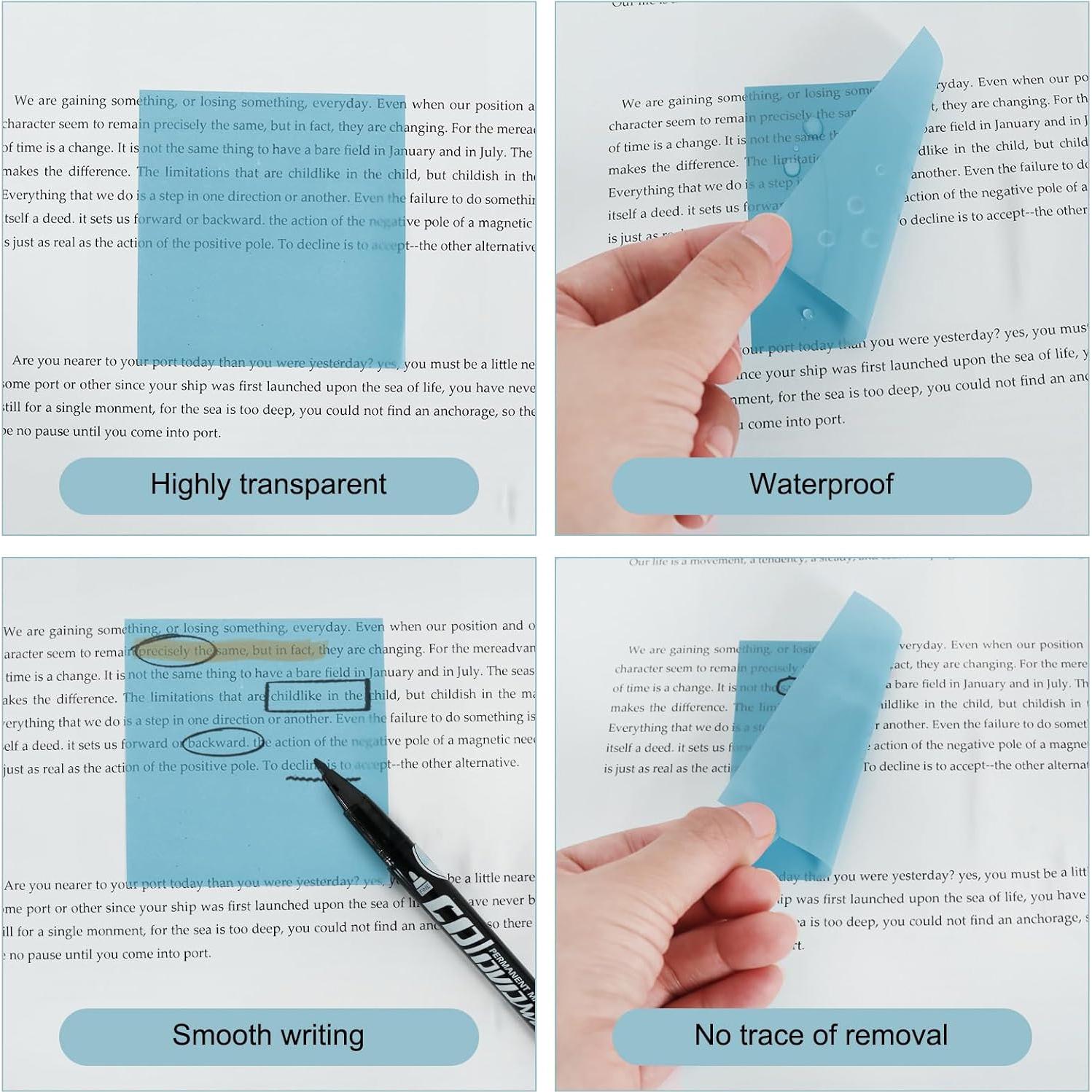 Notas Adhesivas Transparentes Vuzvuv 1120 Piezas 7.62x7.62 cm