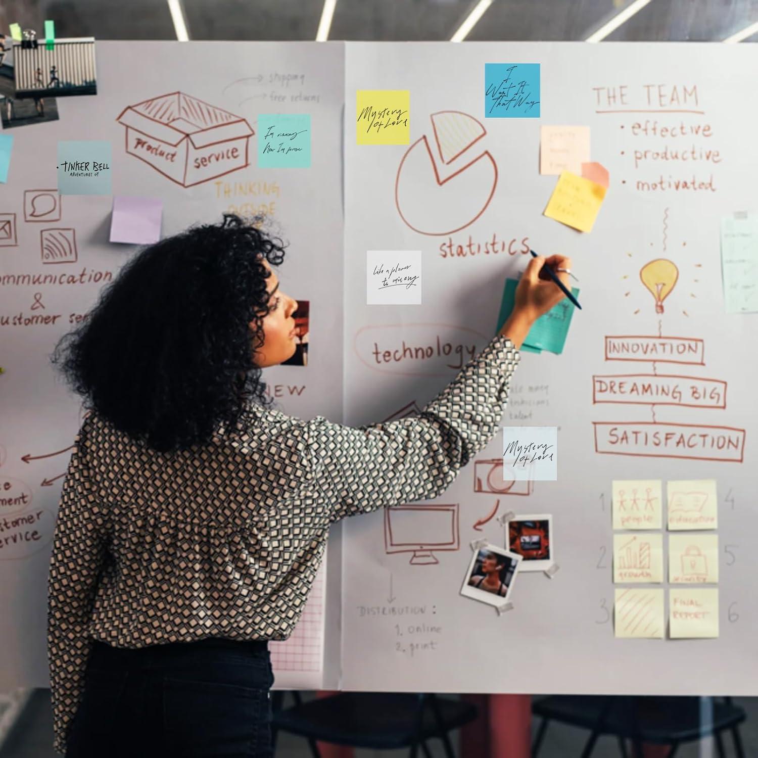 Notas Adhesivas Transparentes Vuzvuv 1120 Piezas 7.62x7.62 cm