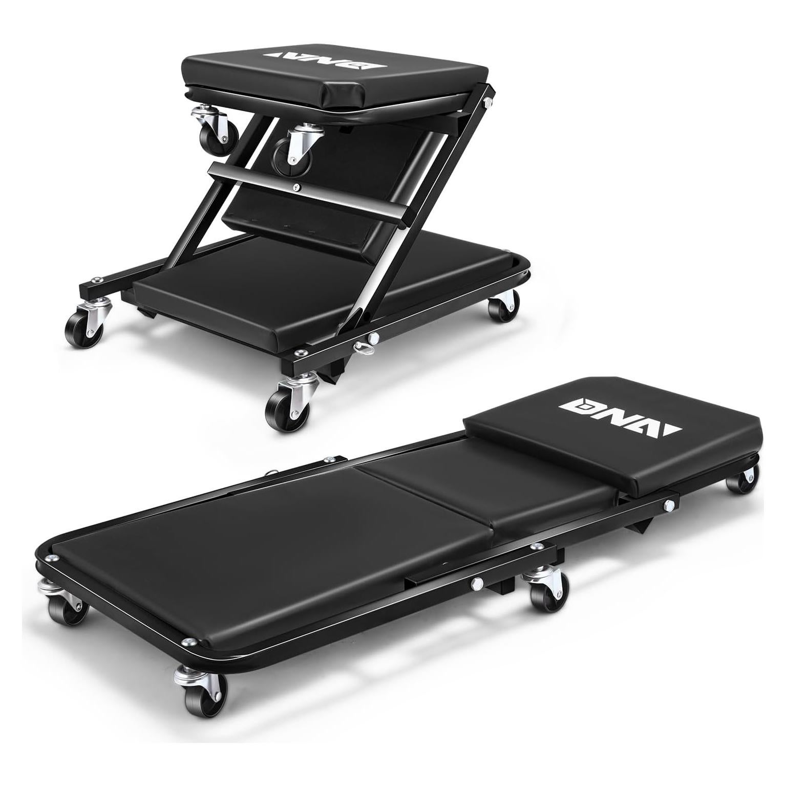Creeper Rodante Plegable DNA Motoring 91.4 cm Negro 150 kg