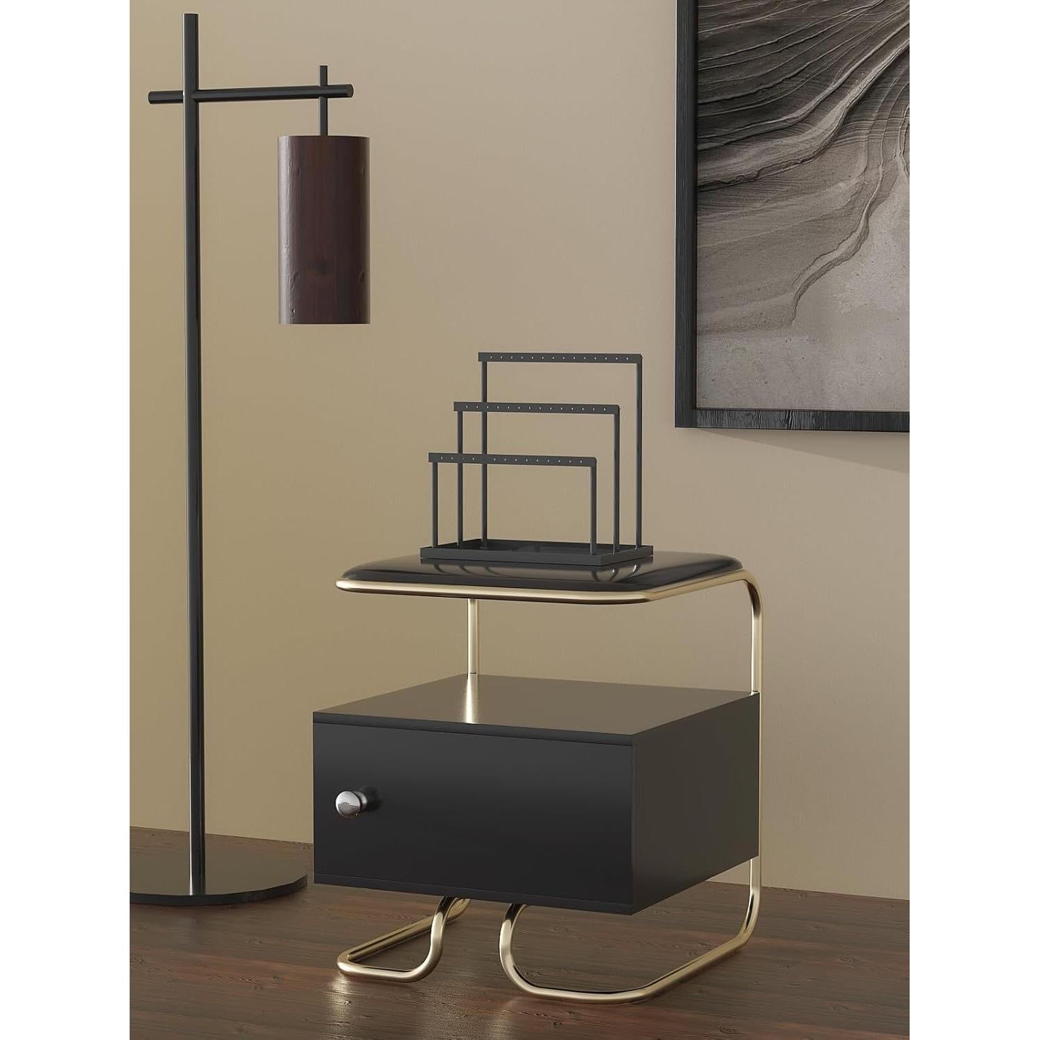 Soporte Organizador de Pendientes Coward 3 Niveles Metal Negro