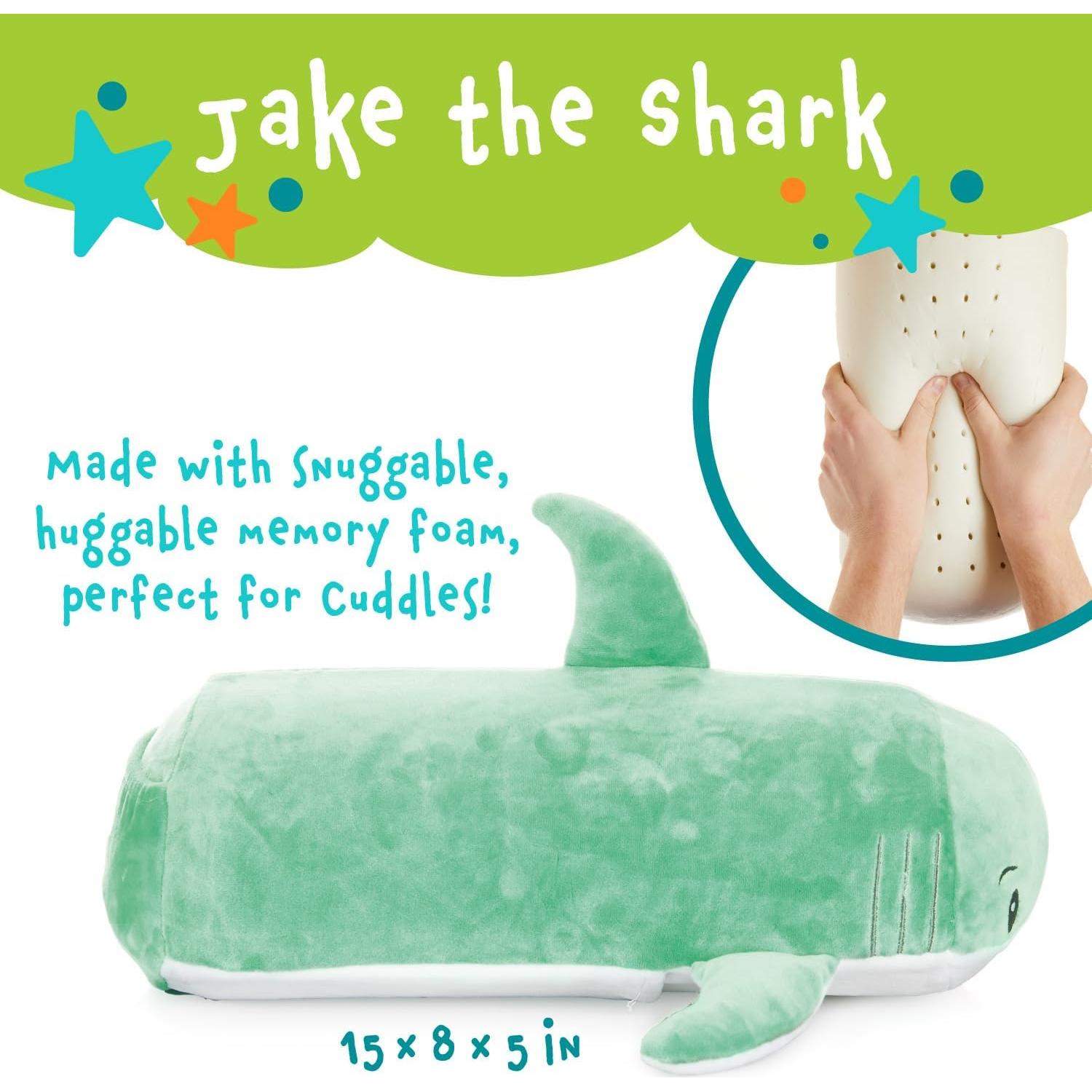 Almohada de Espuma con Memoria Jake el Tiburón 38 cm