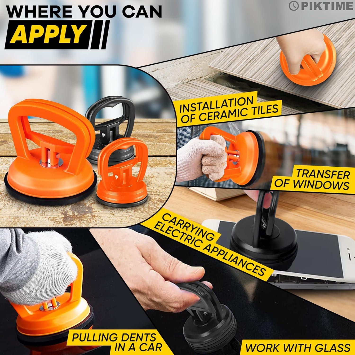 Kit de Ventosas para Abolladuras PIKTIME - 3 Piezas