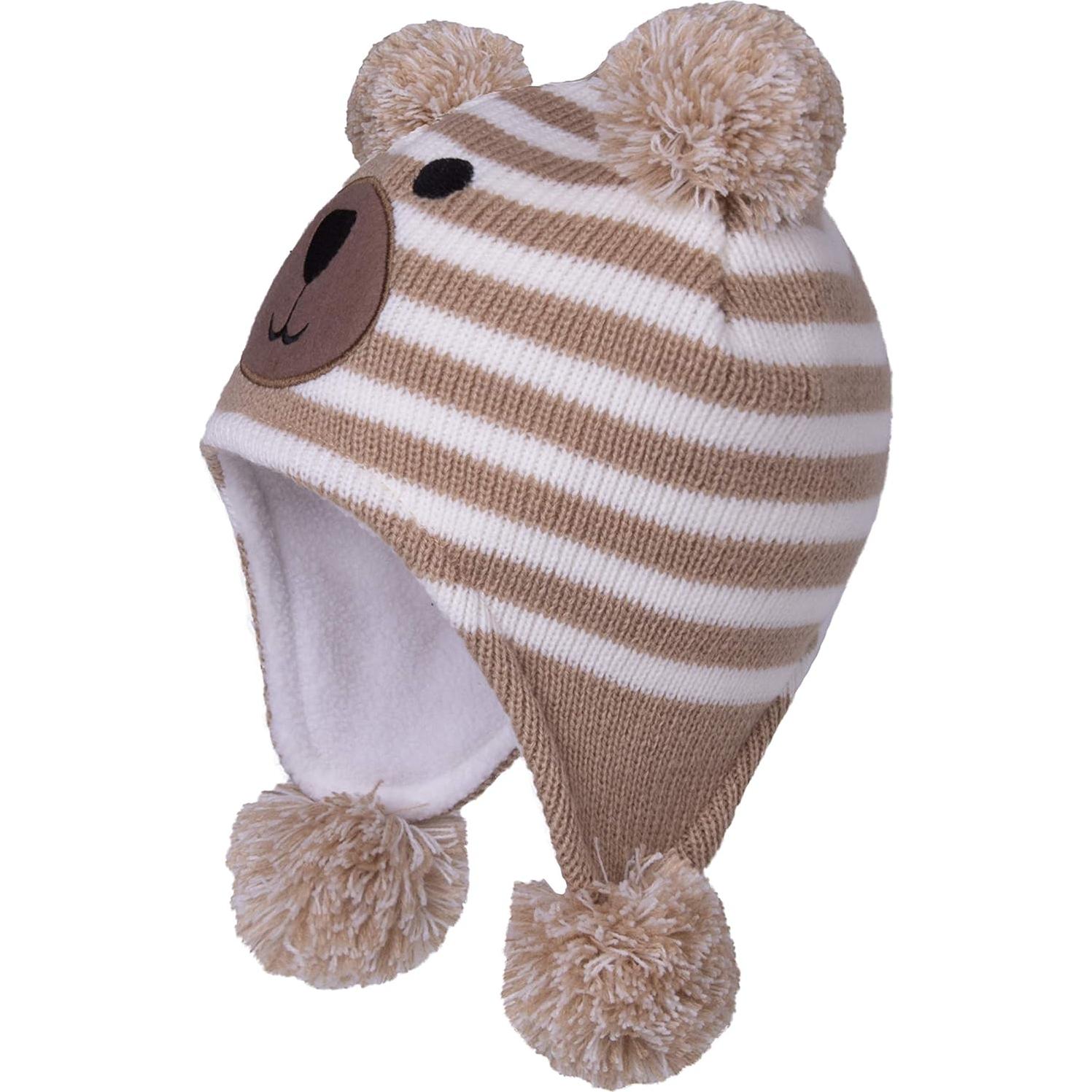 Sombrero de Invierno para Niños LANGZHEN Gorro de Punto con Orejeras