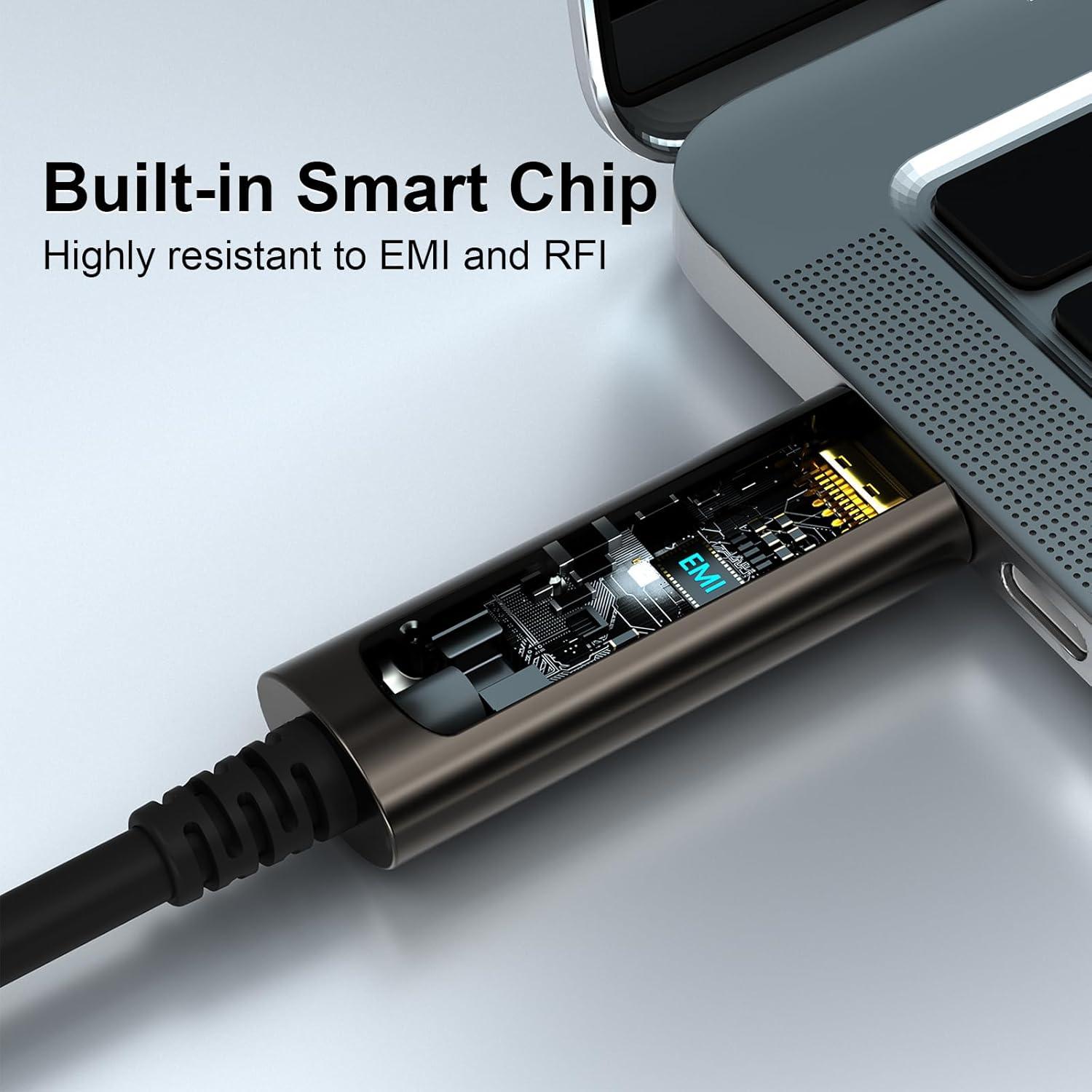 Cable de fibra óptica USB A a C GeoHN.G 10M 10Gbps