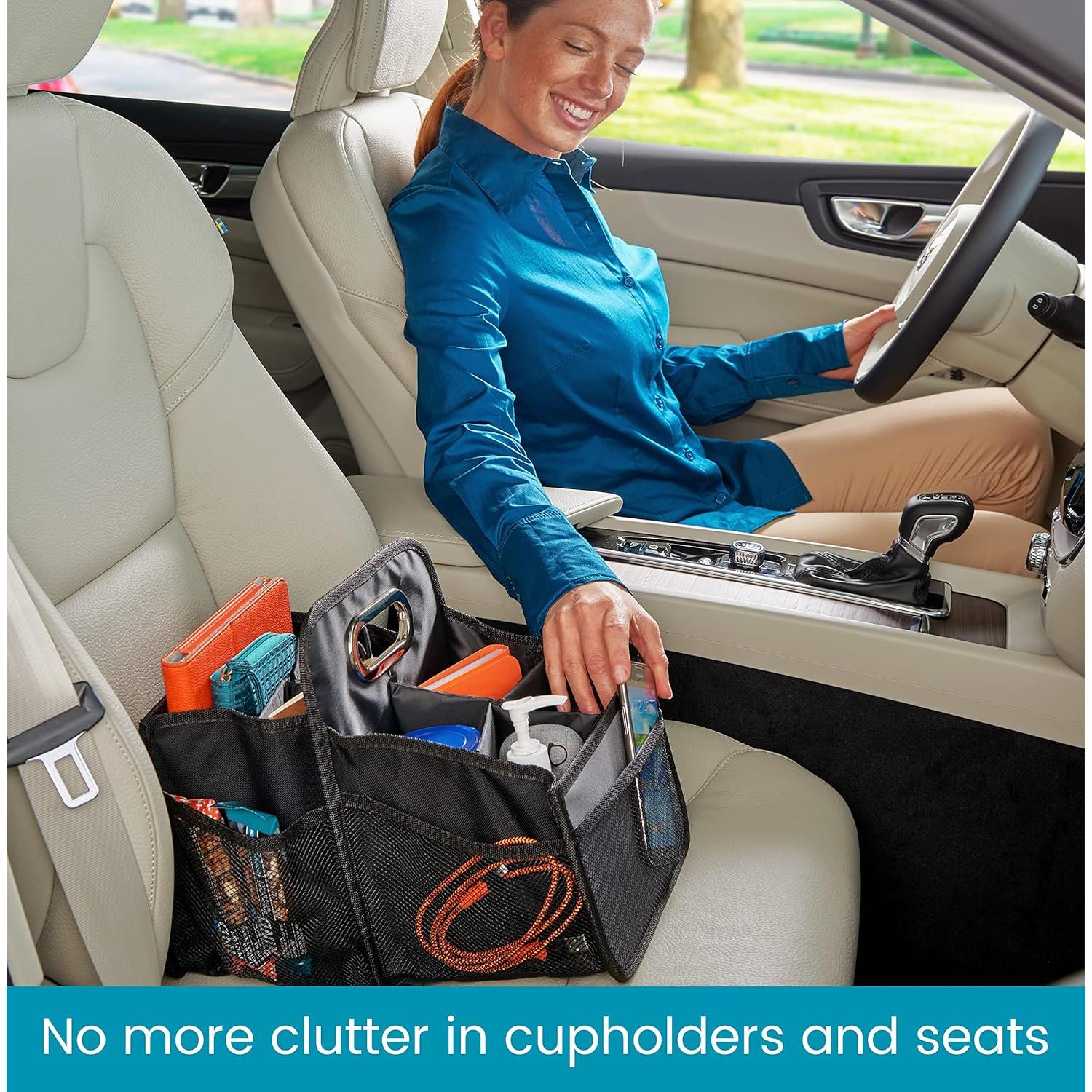 Caddy Organizador de Asiento Carro High Road Negro 34x24cm