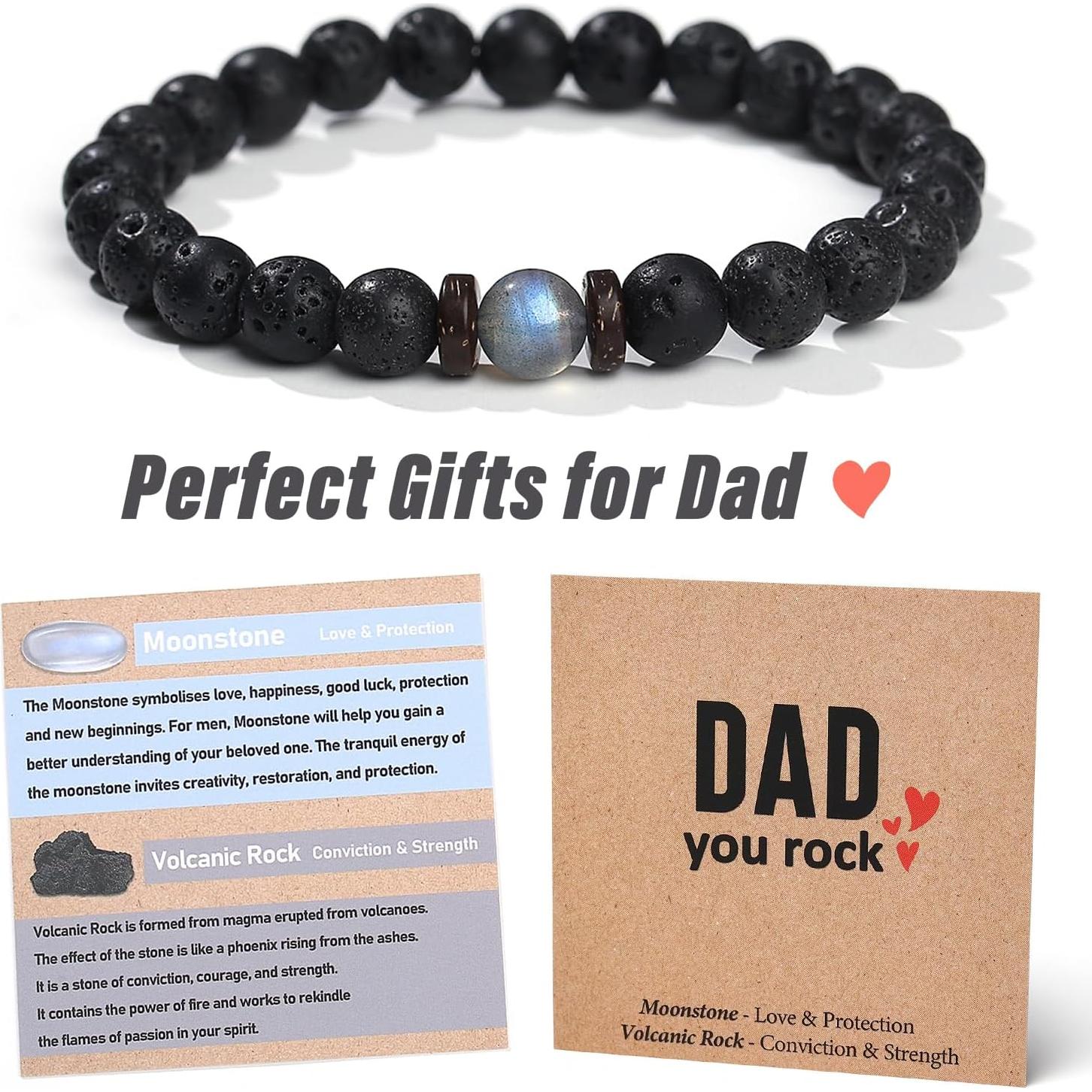 Pulsera de Piedra Preciosa para Papá - THEMEROL - 21.08 cm