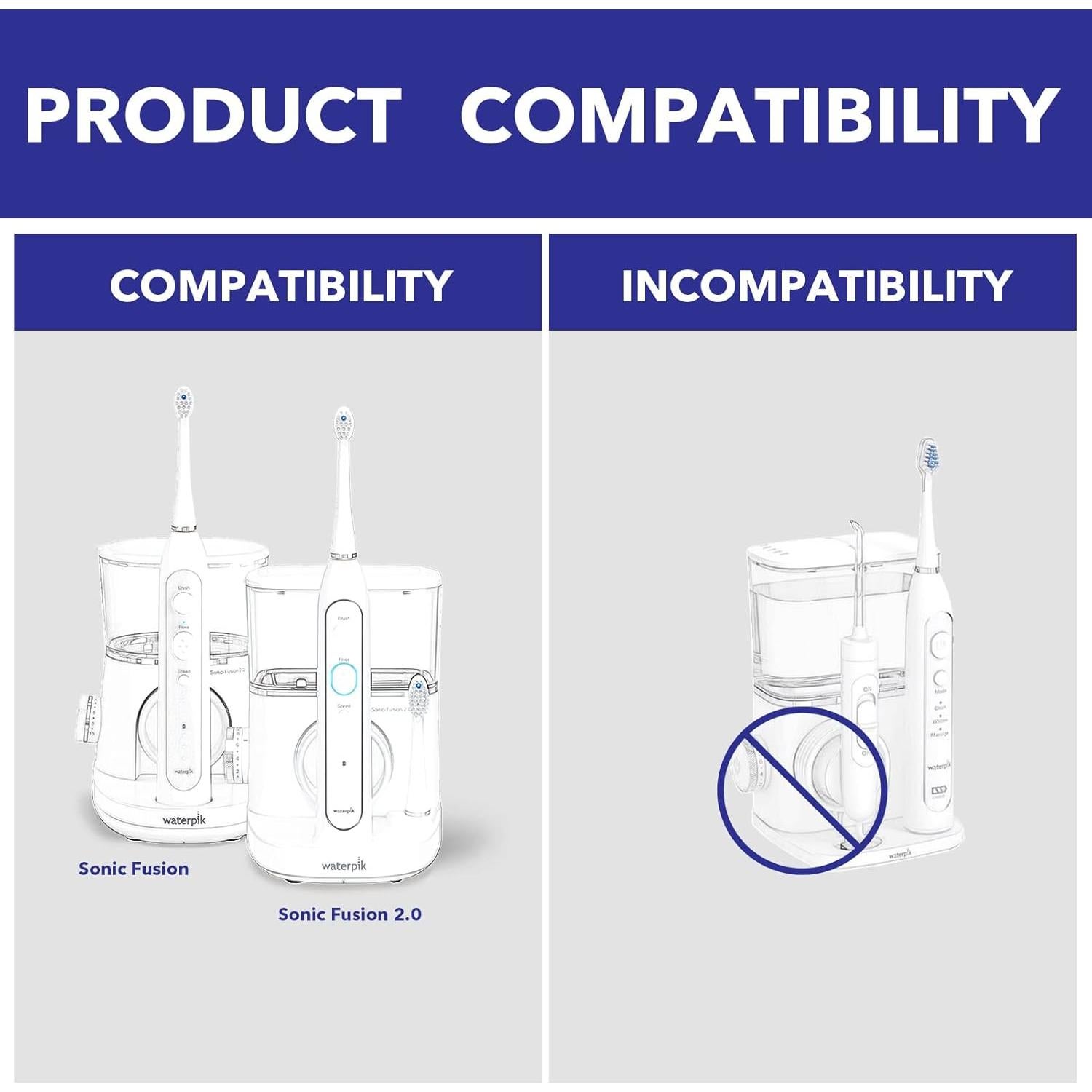 Cabezales de Reemplazo para Cepillo Water-pik Sonic Fusion - 3 Unidades