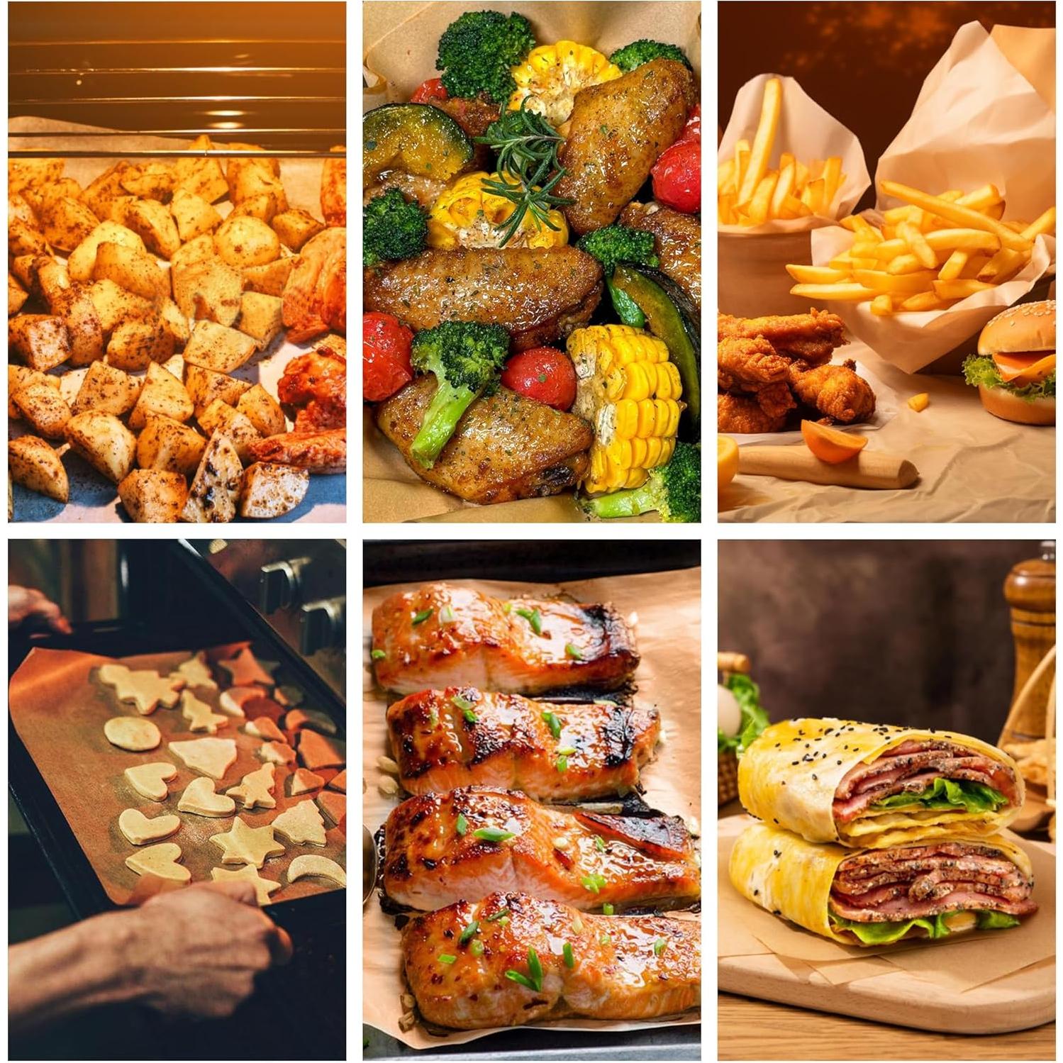 500 Hojas de Papel Pergamino para Hornear Tikxlafe 10x10cm