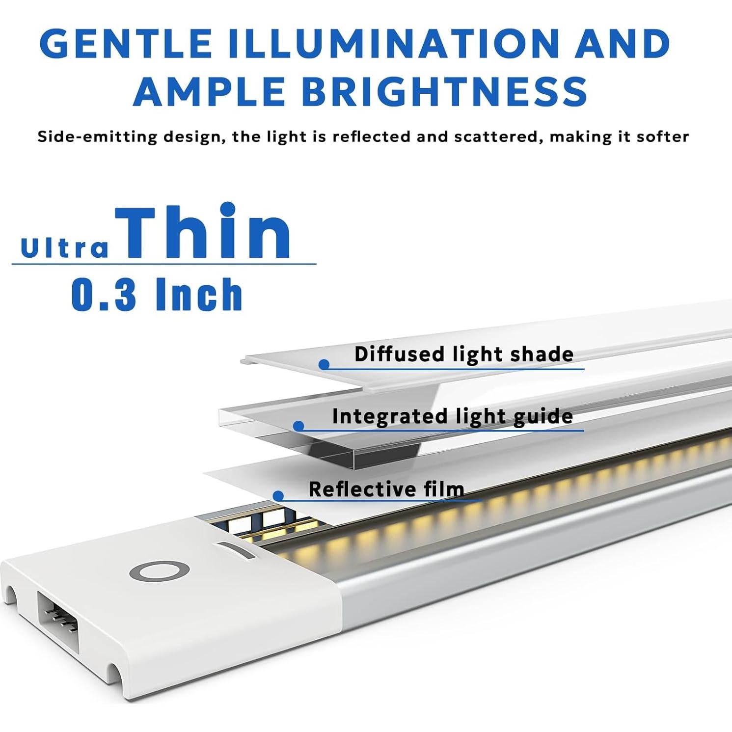 Luz LED Bajo Gabinete MYPLUS 30.48 cm 5 Temperaturas 7W