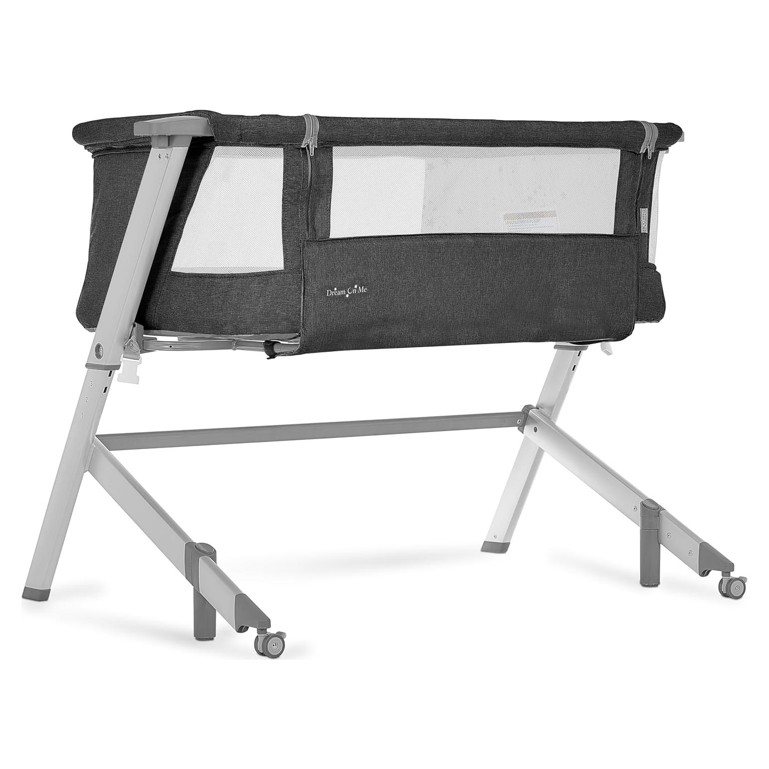 Cuna Dream On Me Skylar Negra Portátil Ajustable 5 Alturas