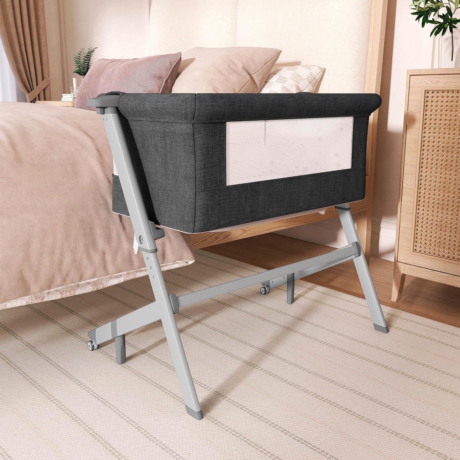 Cuna Dream On Me Skylar Negra Portátil Ajustable 5 Alturas