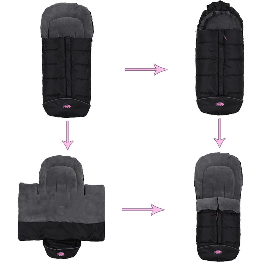 Saco de Dormir para Cochecito Funlife Negro 107x46 cm Impermeable