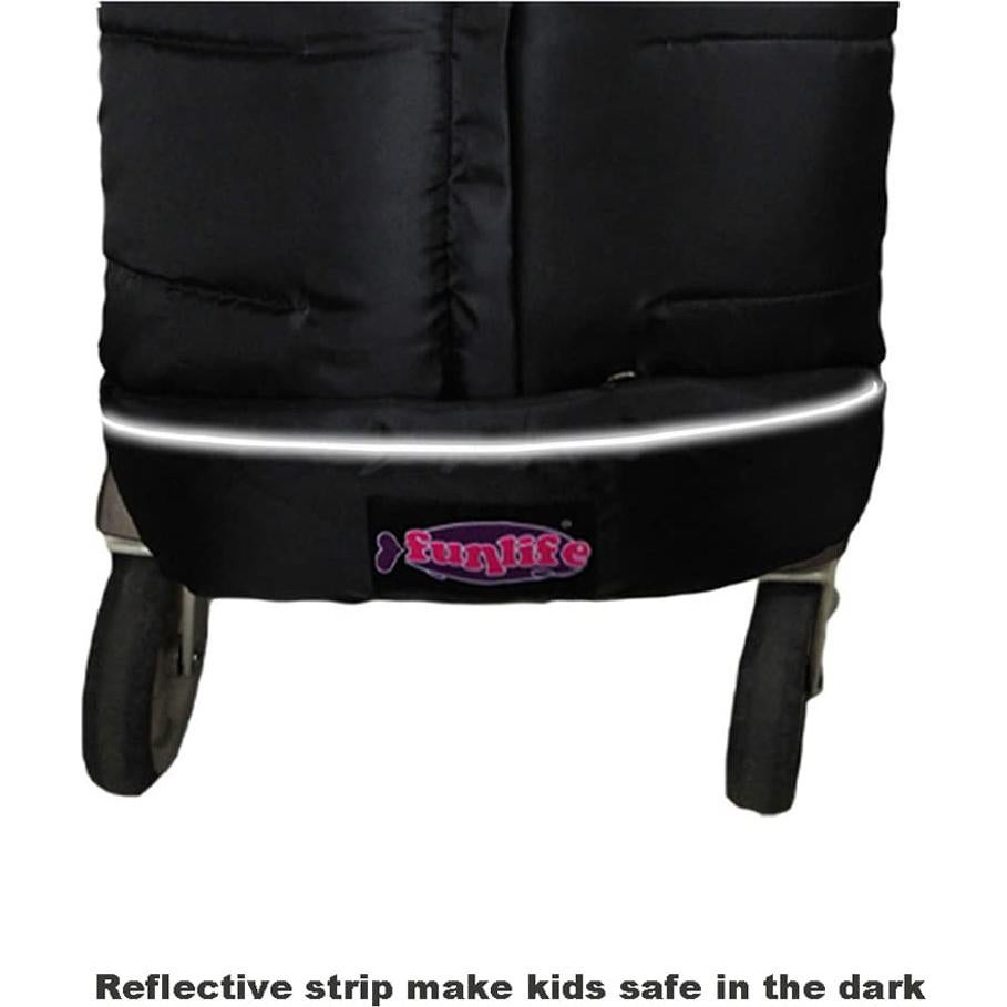 Saco de Dormir para Cochecito Funlife Negro 107x46 cm Impermeable