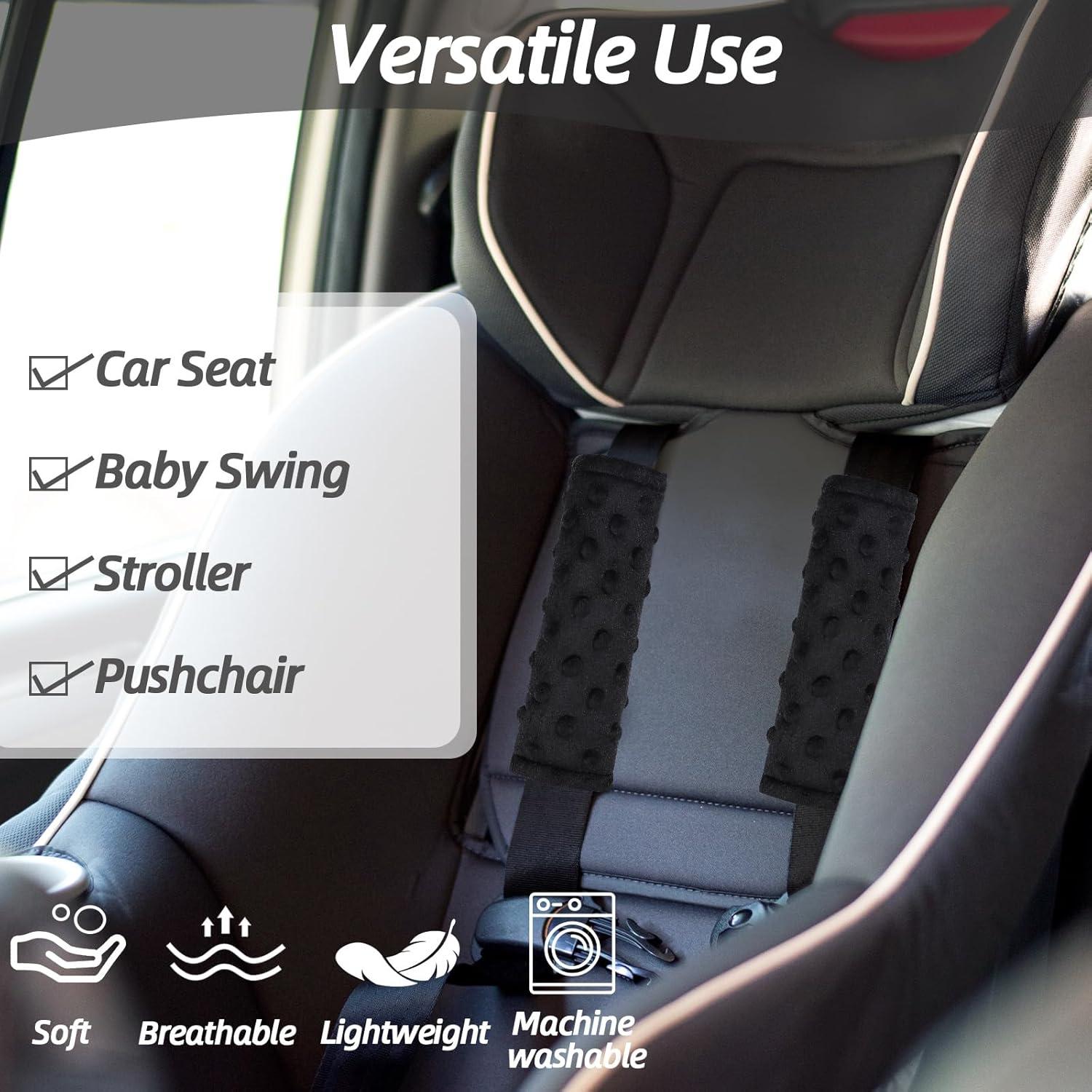 Cubiertas de Cinturón de Asiento para Bebés LW0009 - Suave Franela y Malla