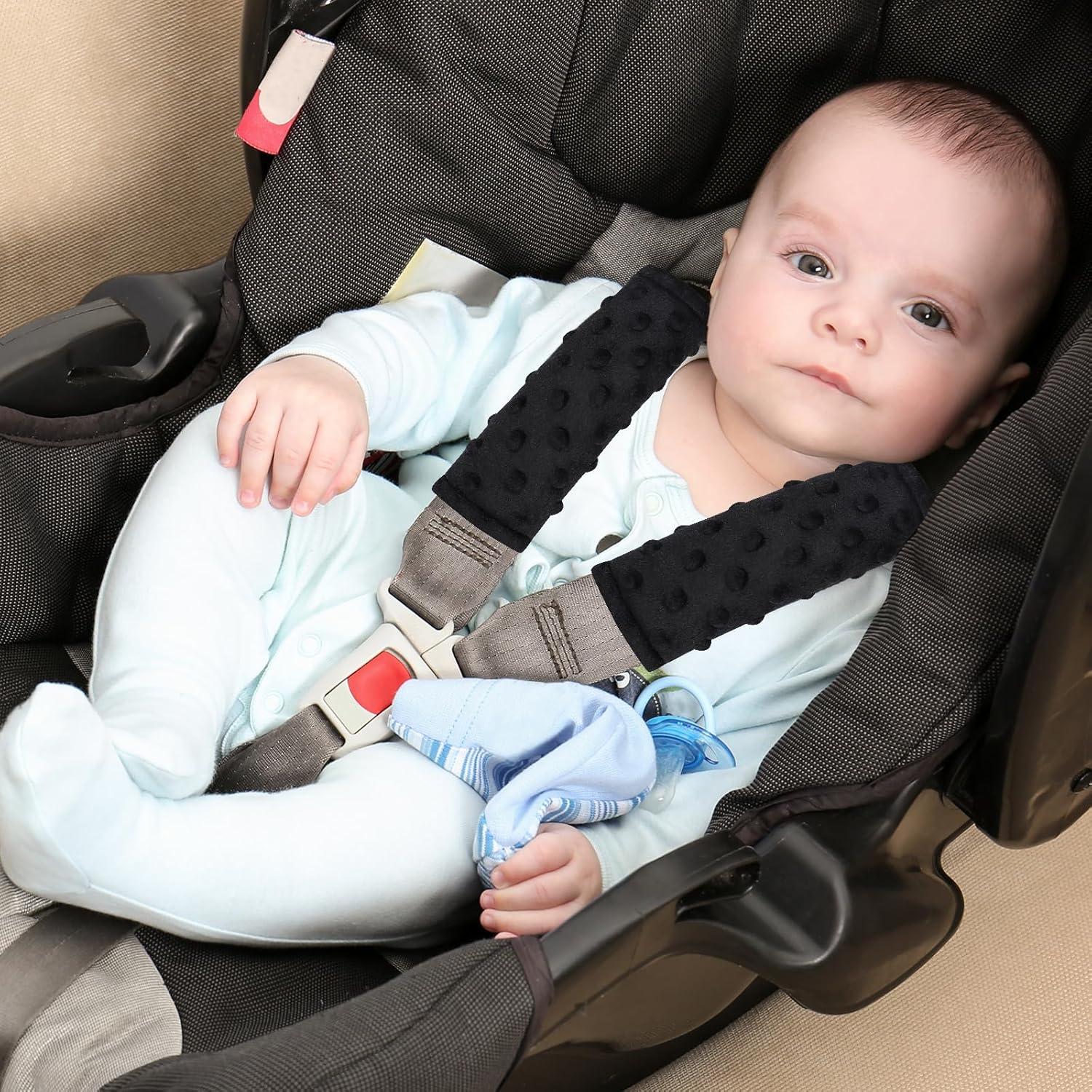 Cubiertas de Cinturón de Asiento para Bebés LW0009 - Suave Franela y Malla