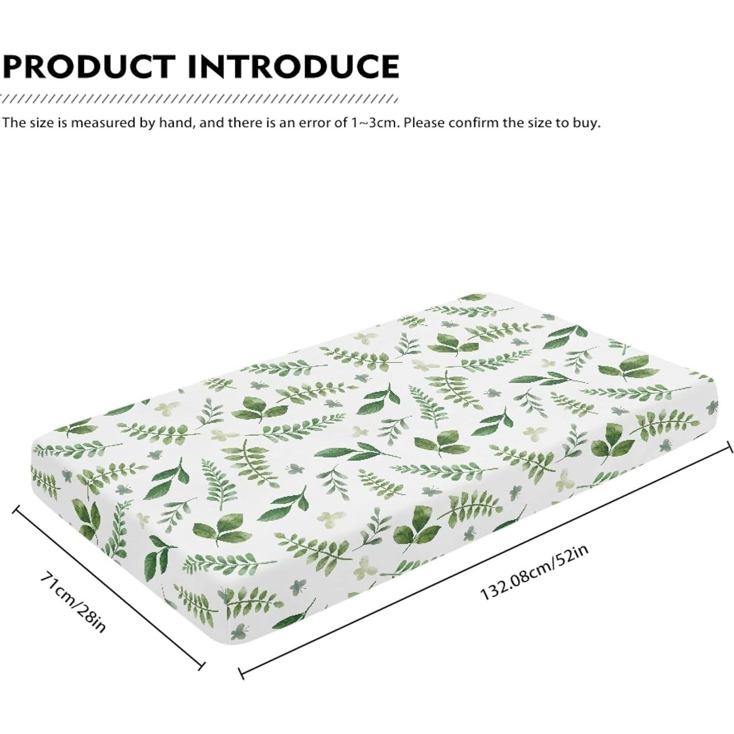 Funda de Cuna Ajustada Winpema Verde Hoja 71x132 cm