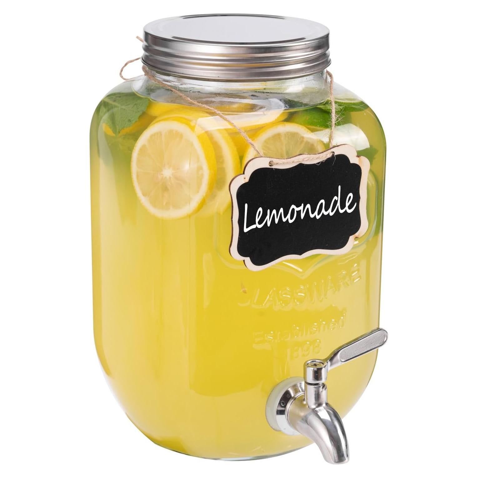 Dispensador de Bebidas de Vidrio RuileMei 3.78L con Grifo Inoxidable