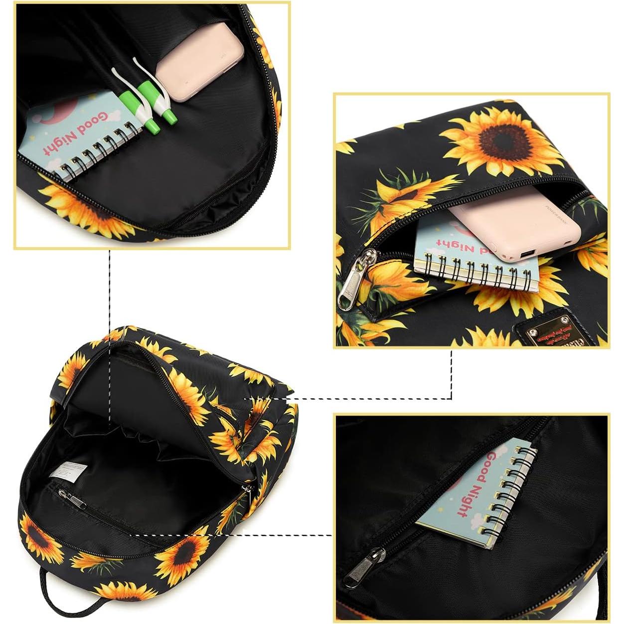 Mochila Pequeña Cusangel Girasol para Mujeres 10L