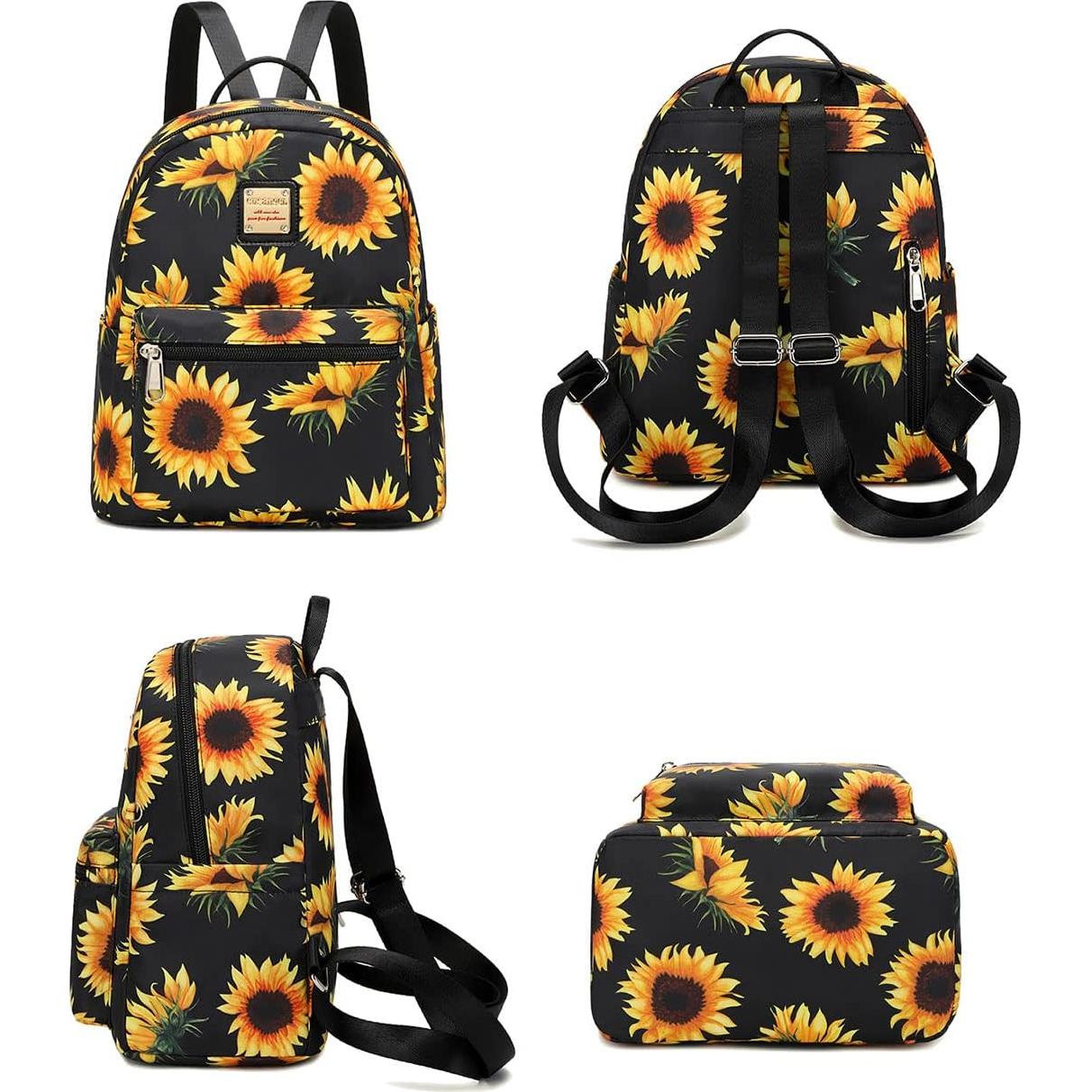 Mochila Pequeña Cusangel Girasol para Mujeres 10L