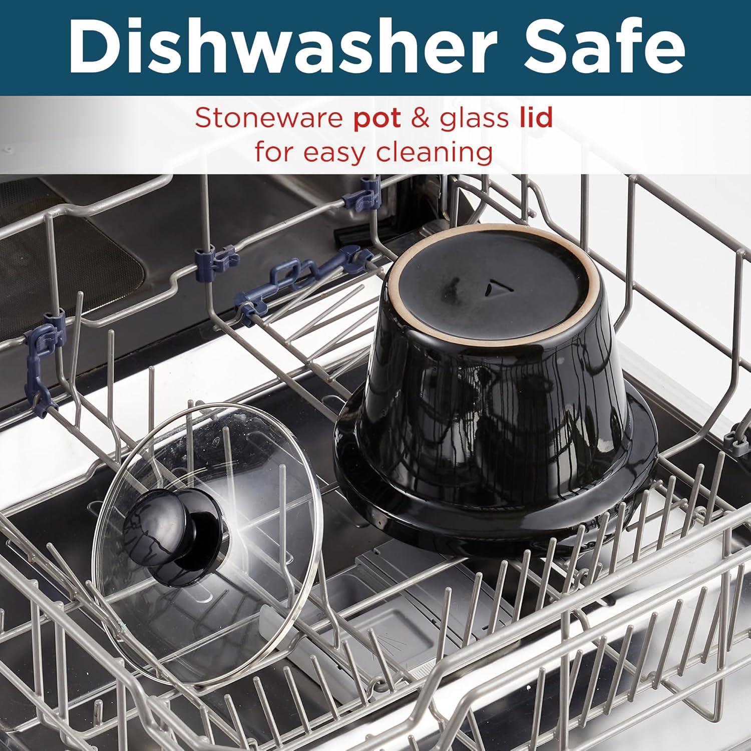 Olla de Cocción Lenta Elite Gourmet MST239X 2 Cuartos Negra