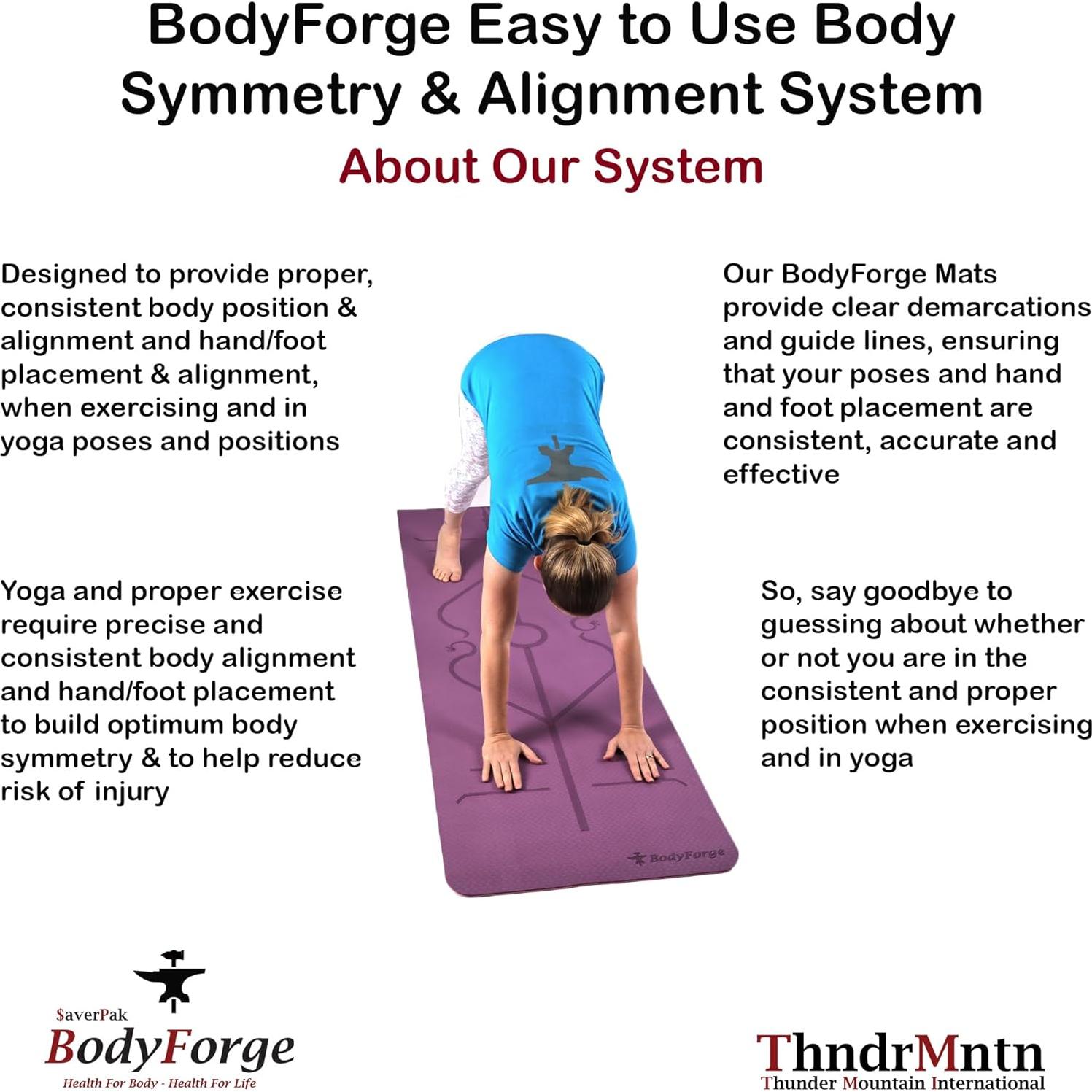 Esterilla de Yoga BodyForge 8mm TPE Antideslizante Negra