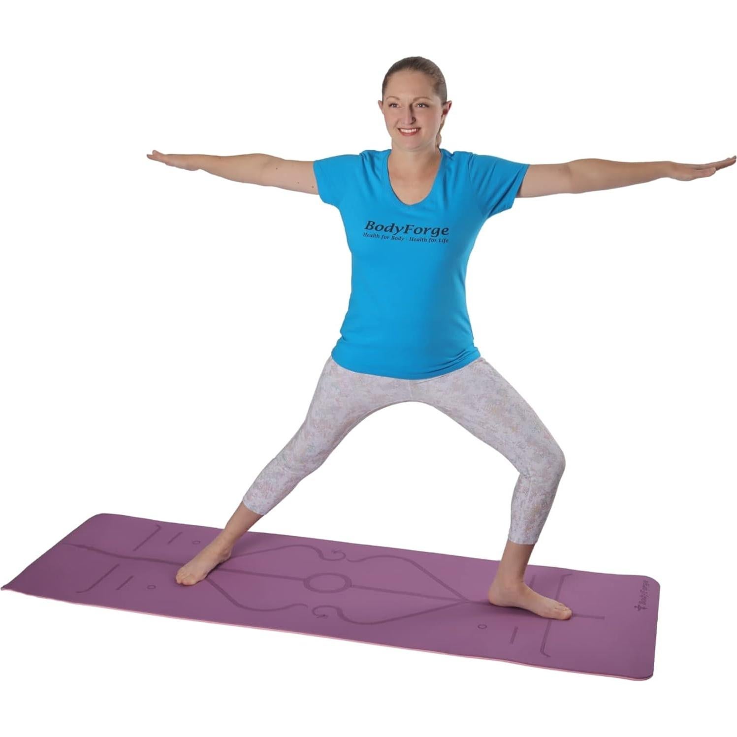 Esterilla de Yoga BodyForge 8mm TPE Antideslizante Negra