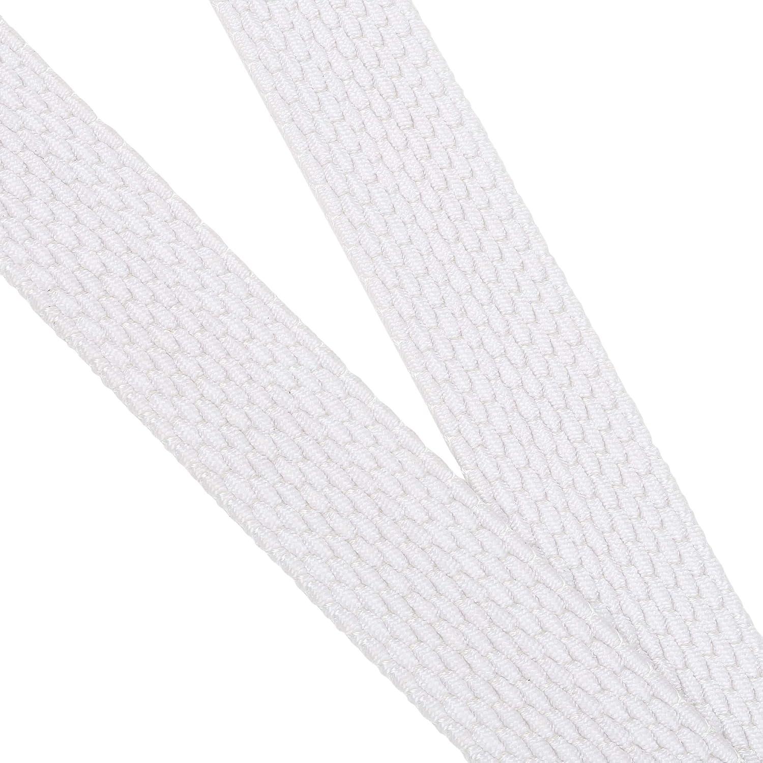 Cinturón Elástico Trenzado Mile High Life 3.3CM Mediano Blanco