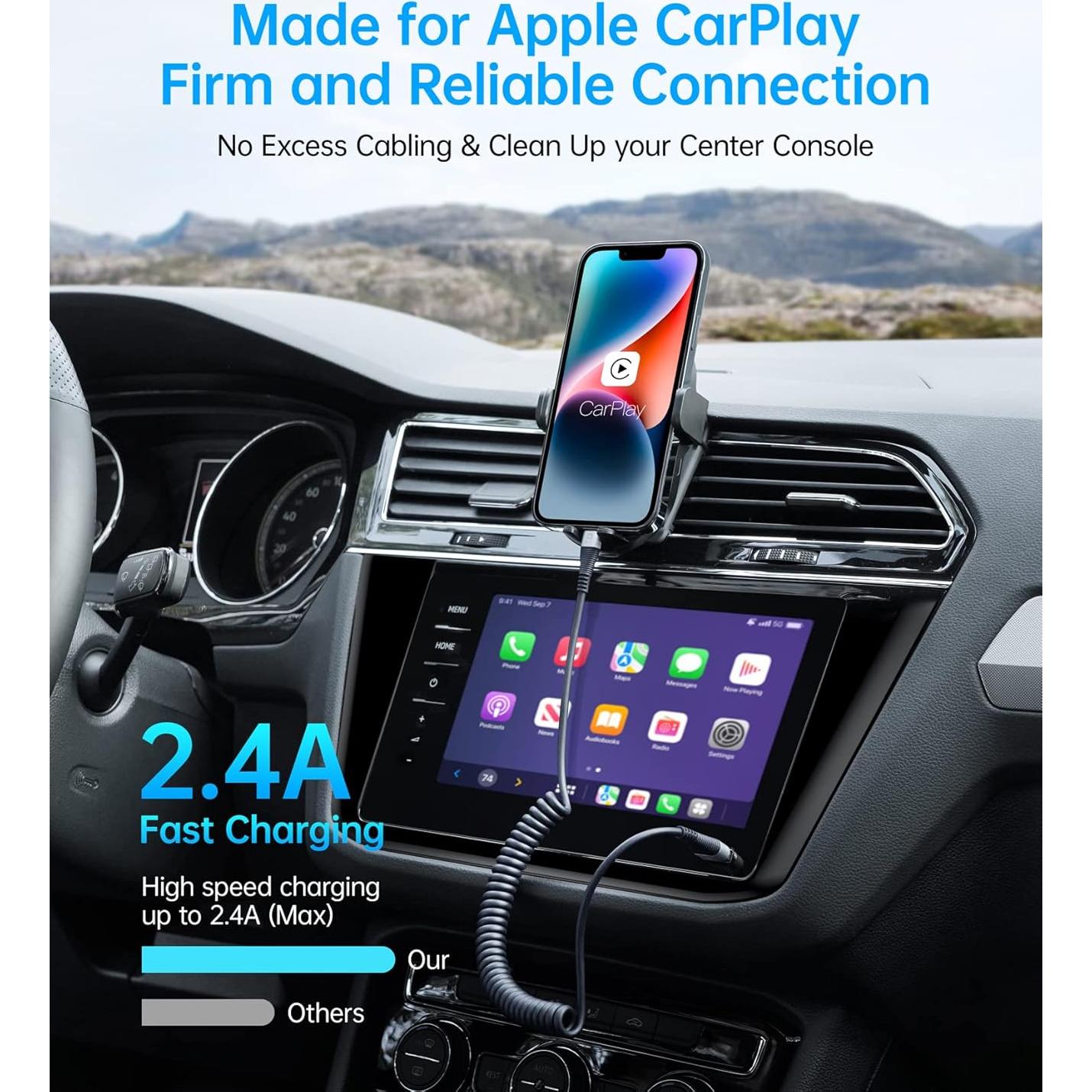 Cable Cargador iPhone PRAKIE 3 y 5 pies MFi Retráctil