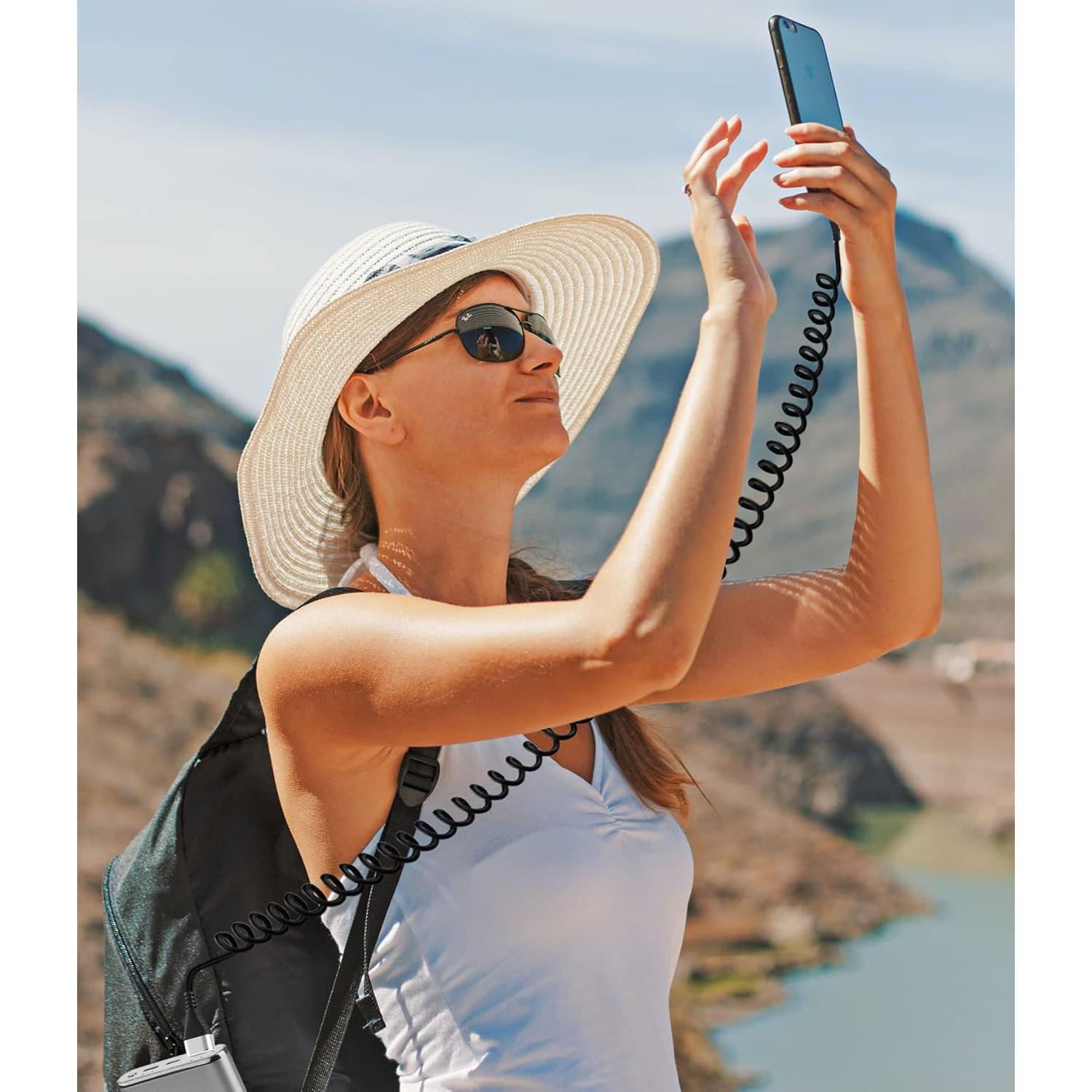 Cable Cargador iPhone PRAKIE 3 y 5 pies MFi Retráctil