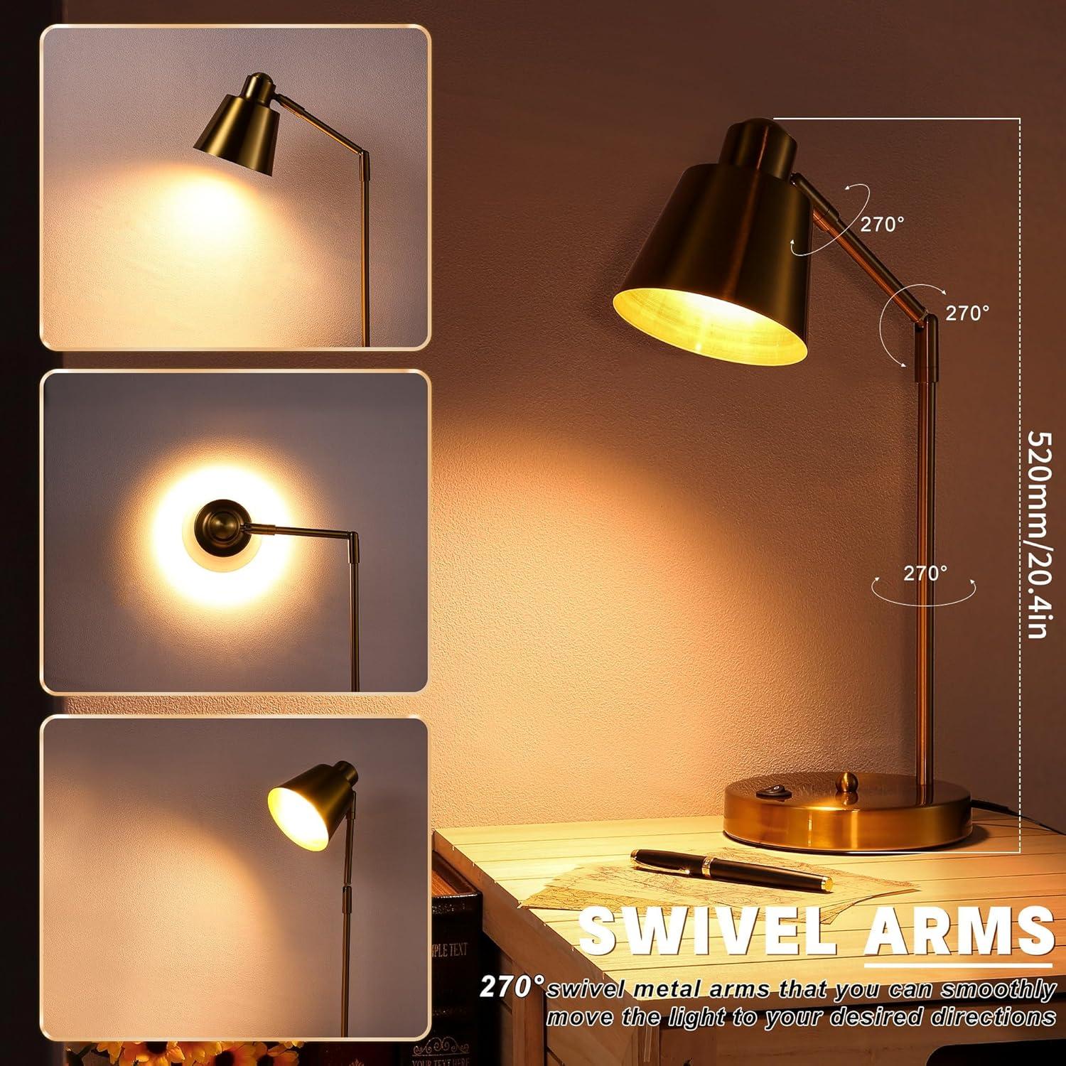 Lámpara de Escritorio LED Anxingtools con Carga USB Doble