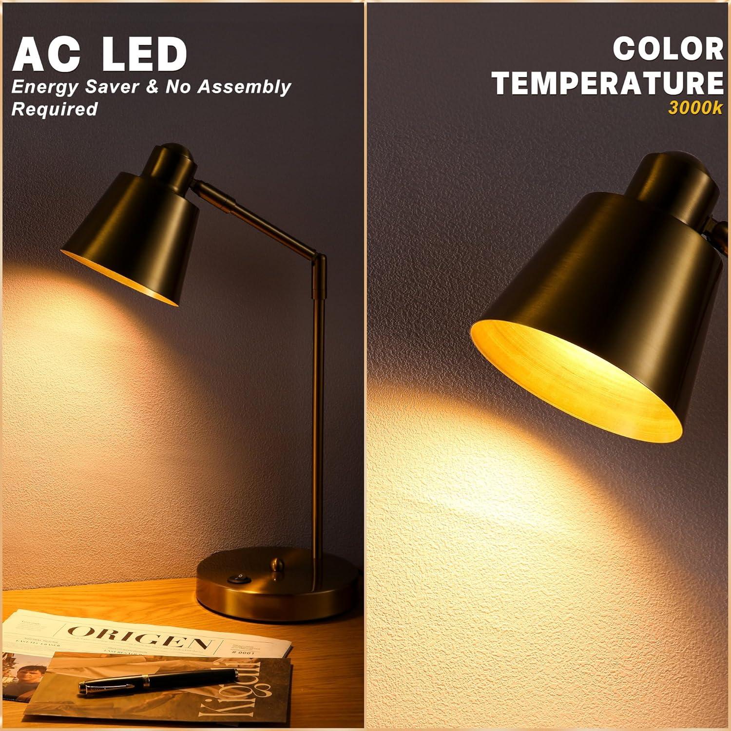 Lámpara de Escritorio LED Anxingtools con Carga USB Doble