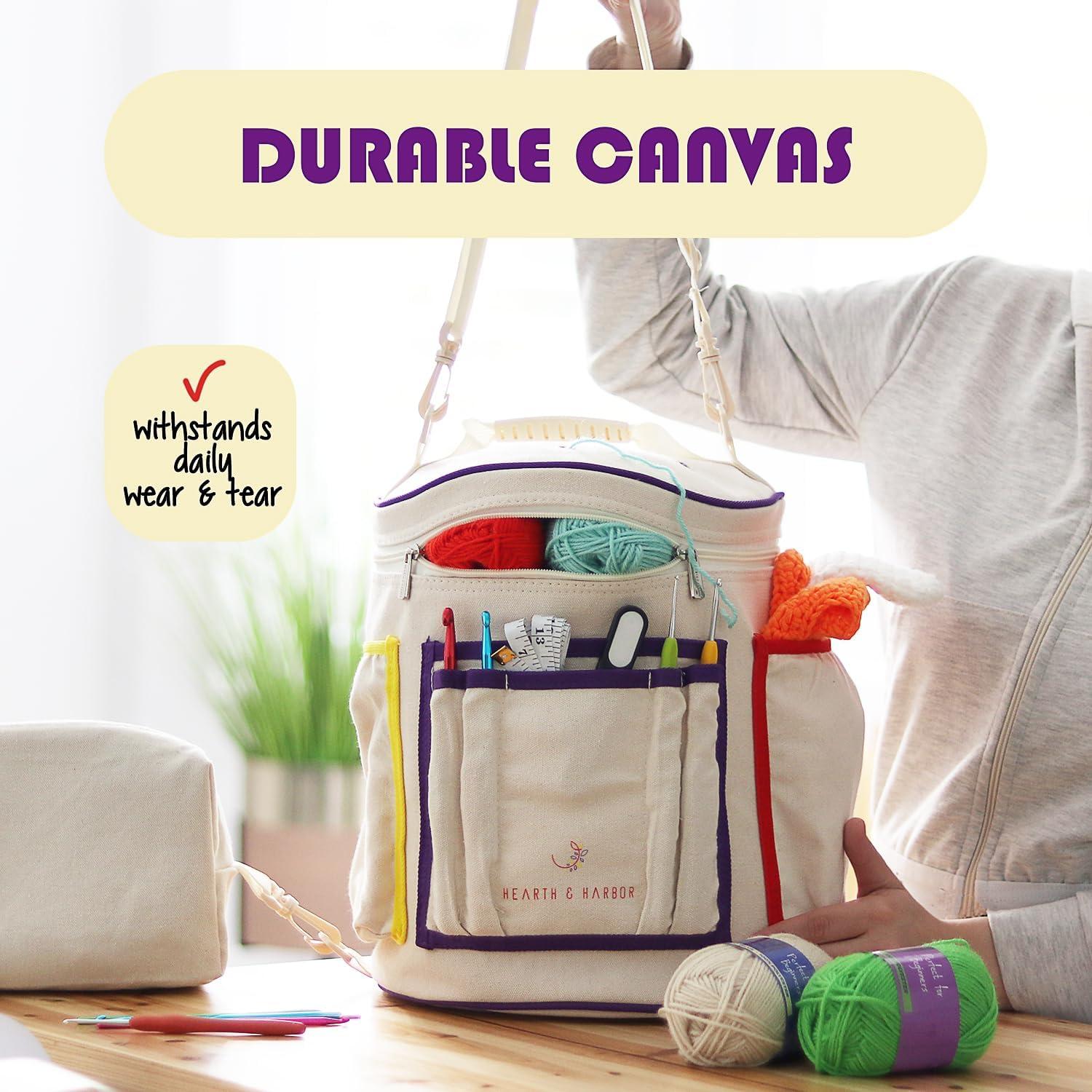 Organizador de Hilo Hearth & Harbor - Bolsa de Ganchillo 28x41cm